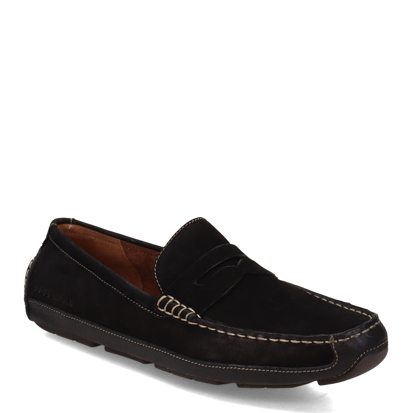 Peltz Shoes Men's Cole Haan Wyatt Penny Driver Loafer BLACK C31488