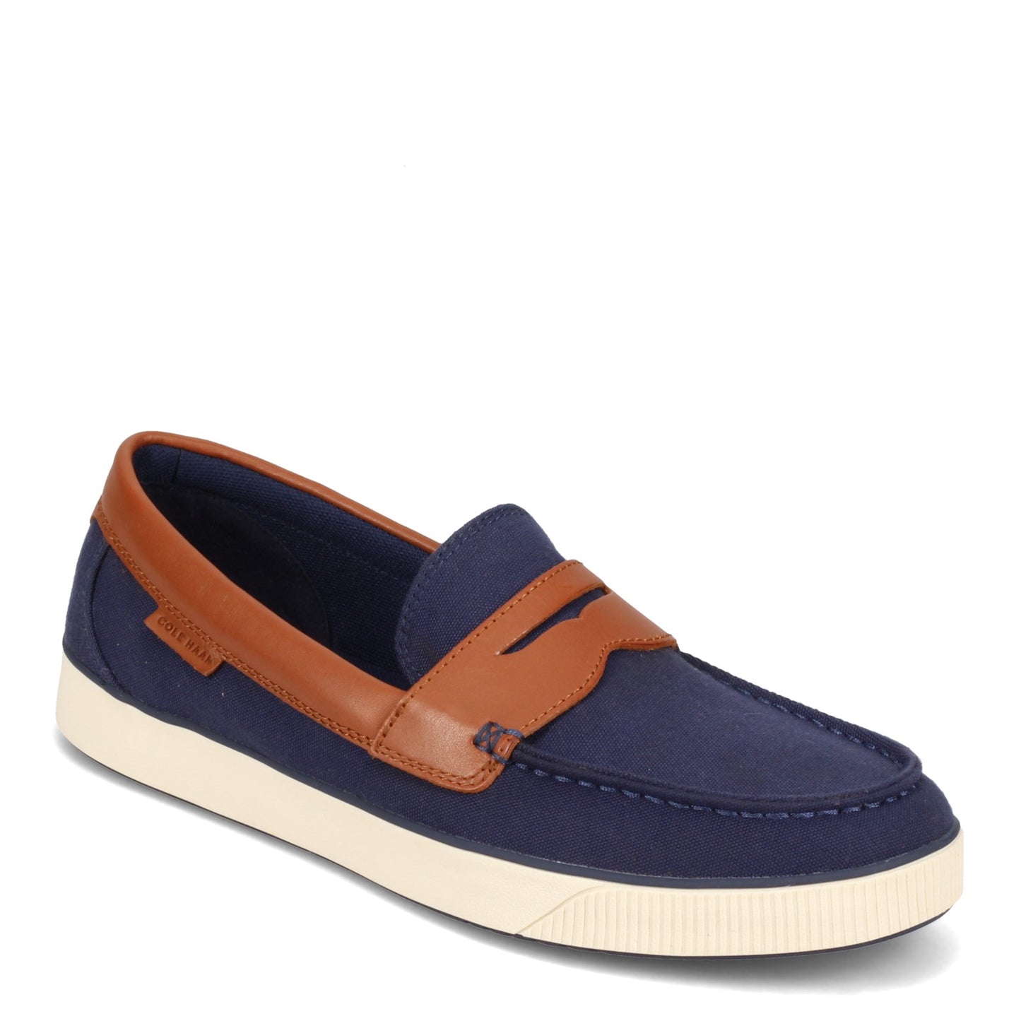 Peltz Shoes Men's Cole Haan Nantucket Loafer II Penny Loafer NAVY TAN C33799
