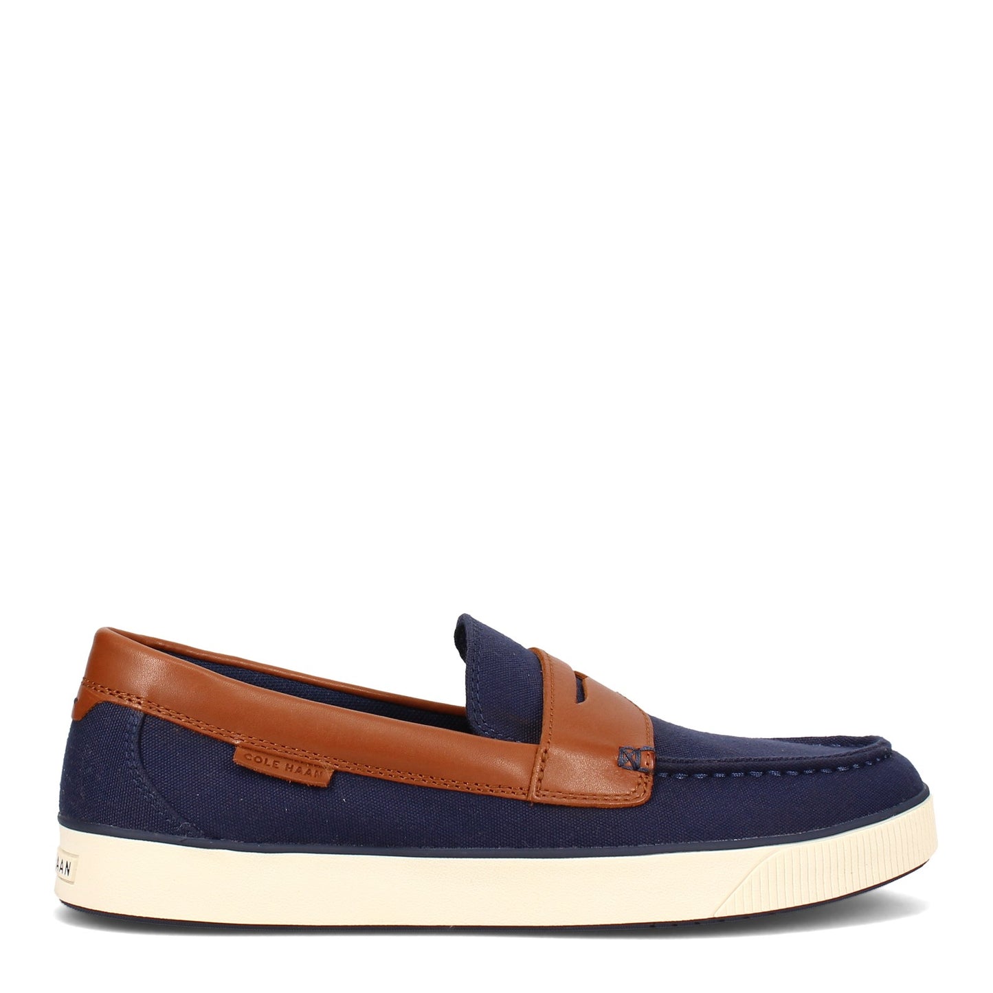 Peltz Shoes Men's Cole Haan Nantucket Loafer II Penny Loafer NAVY TAN C33799