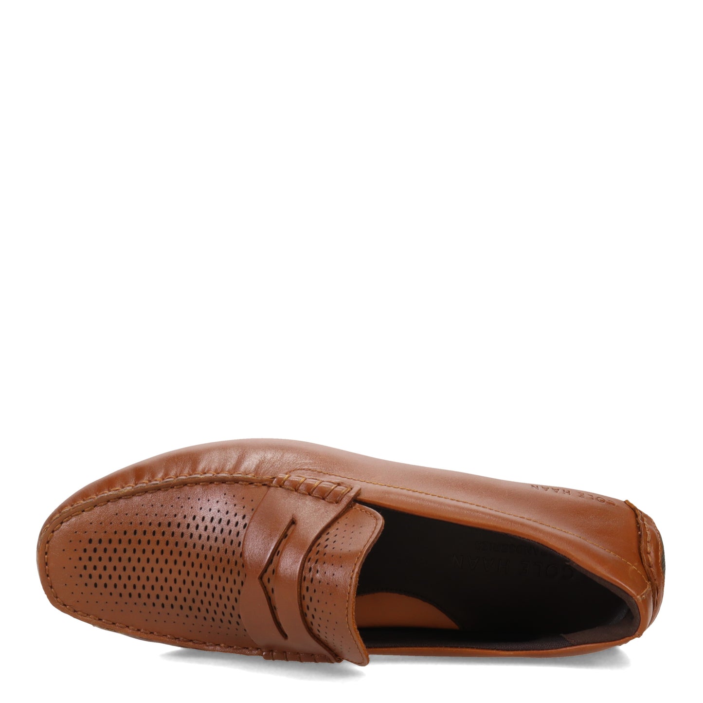 Peltz Shoes Men's Cole Haan Grand Laser Penny Driver Slip-On British Tan C36653