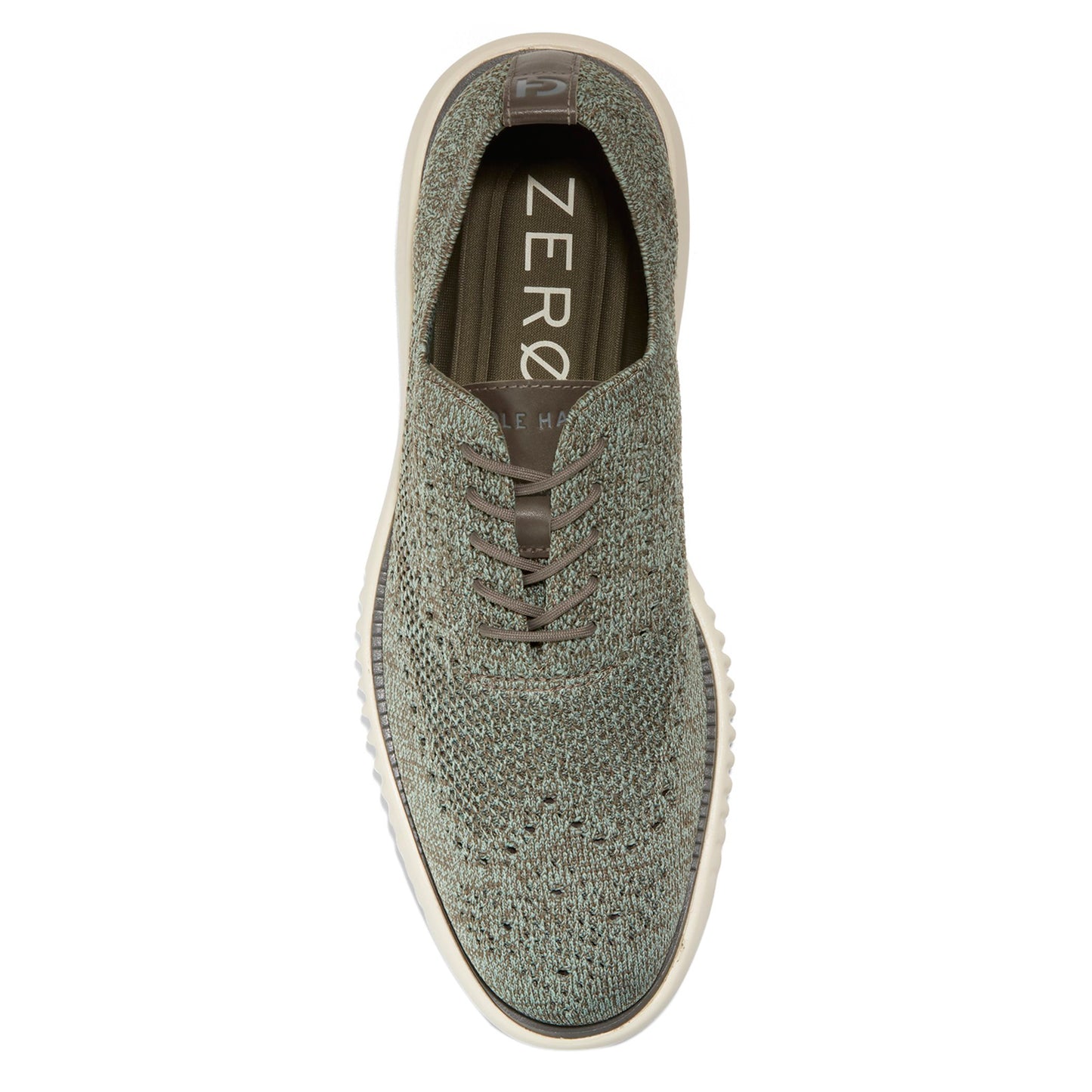 Peltz Shoes Men's Cole Haan 2.ZER0GRAND Wingtip Oxford Deep Olive C37800