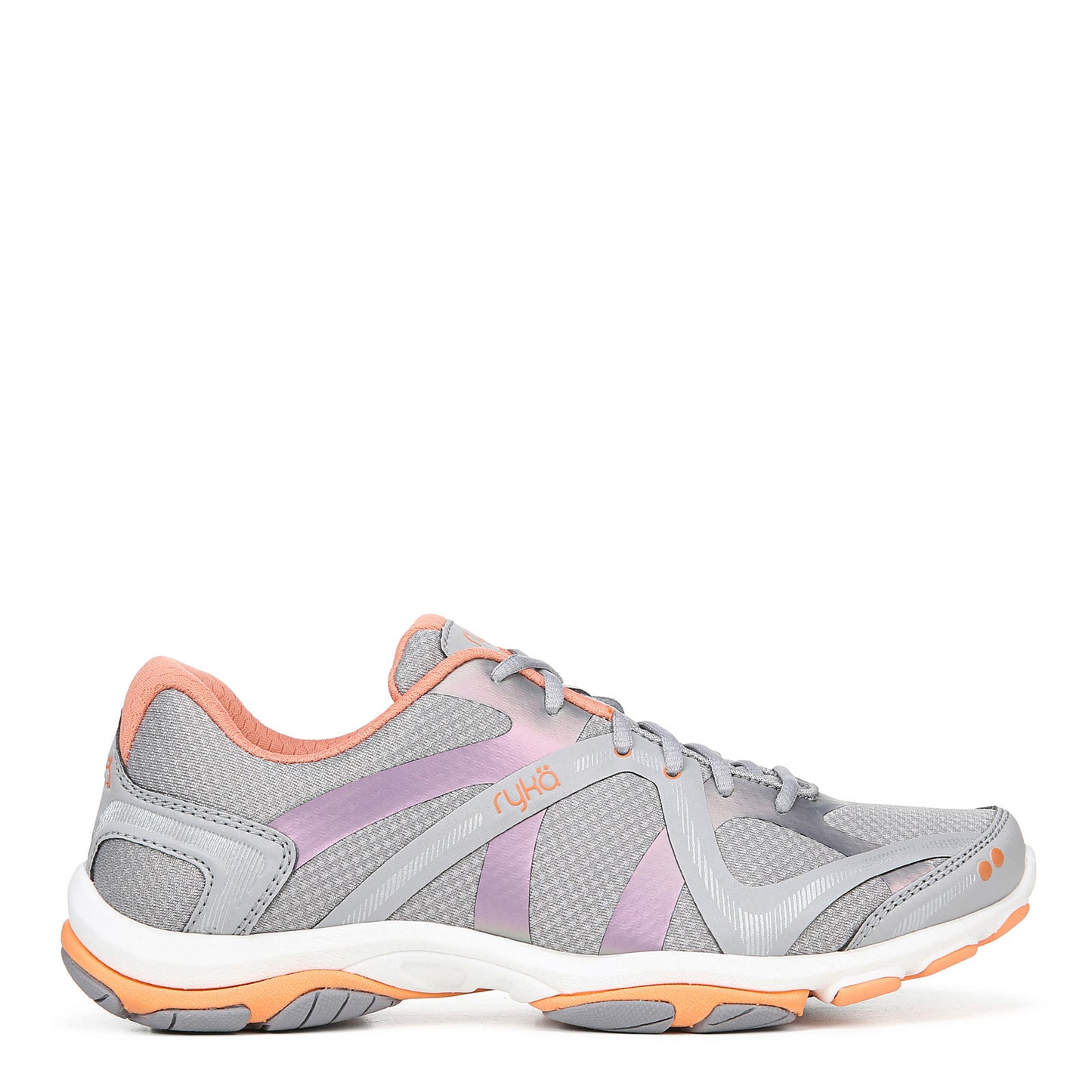 Peltz Shoes Women's Ryka Influence Training Shoe GREY ORANGE C8198M3026