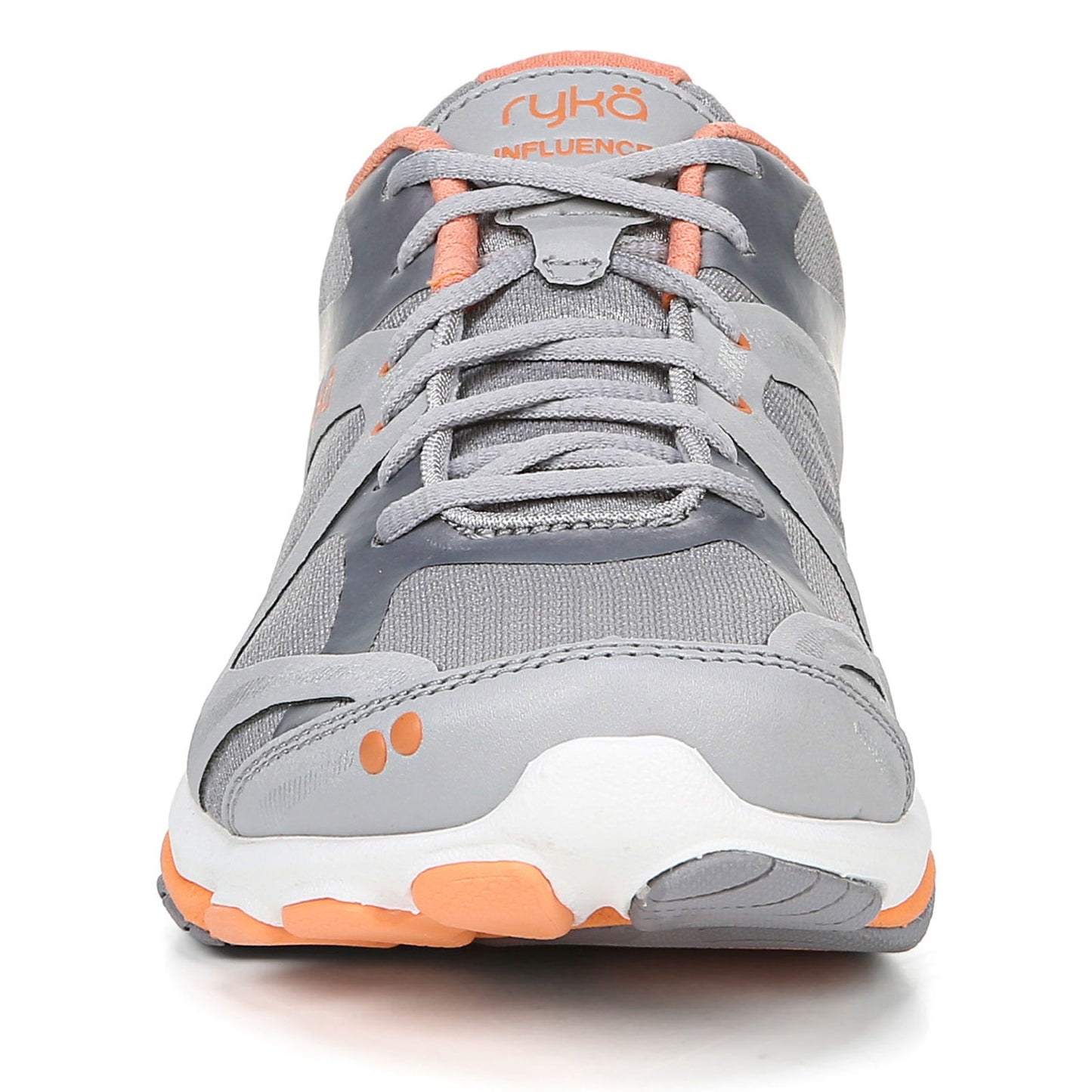 Peltz Shoes Women's Ryka Influence Training Shoe GREY ORANGE C8198M3026