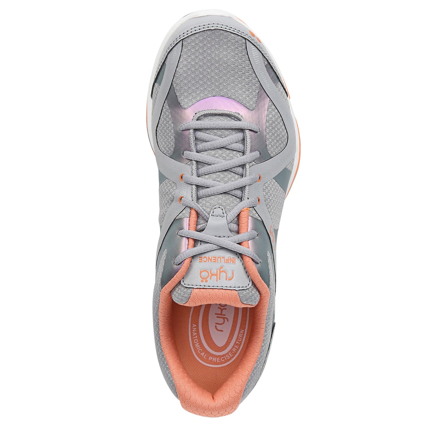 Peltz Shoes Women's Ryka Influence Training Shoe GREY ORANGE C8198M3026