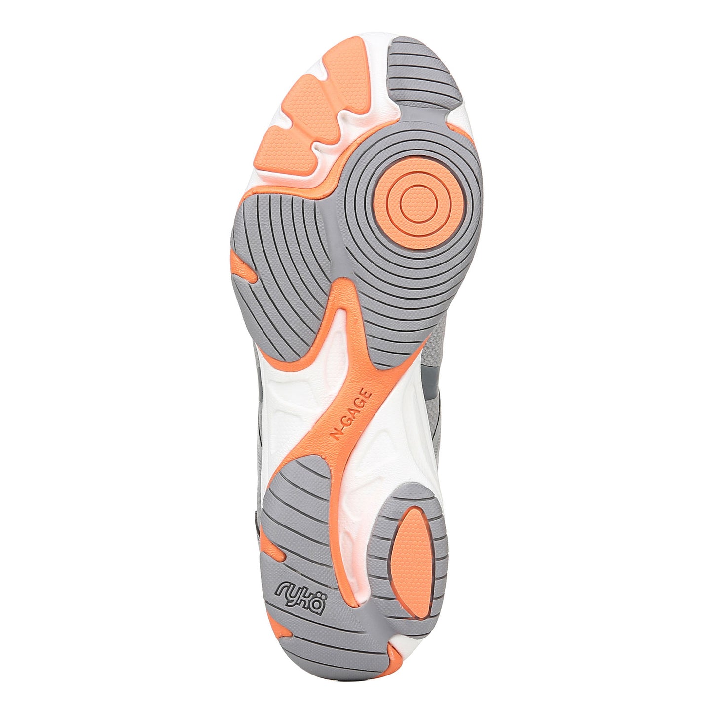 Peltz Shoes Women's Ryka Influence Training Shoe GREY ORANGE C8198M3026