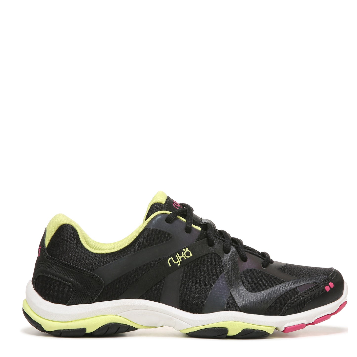 Peltz Shoes Women's Ryka Influence Training Shoe BLACK YELLOW C8198M8009