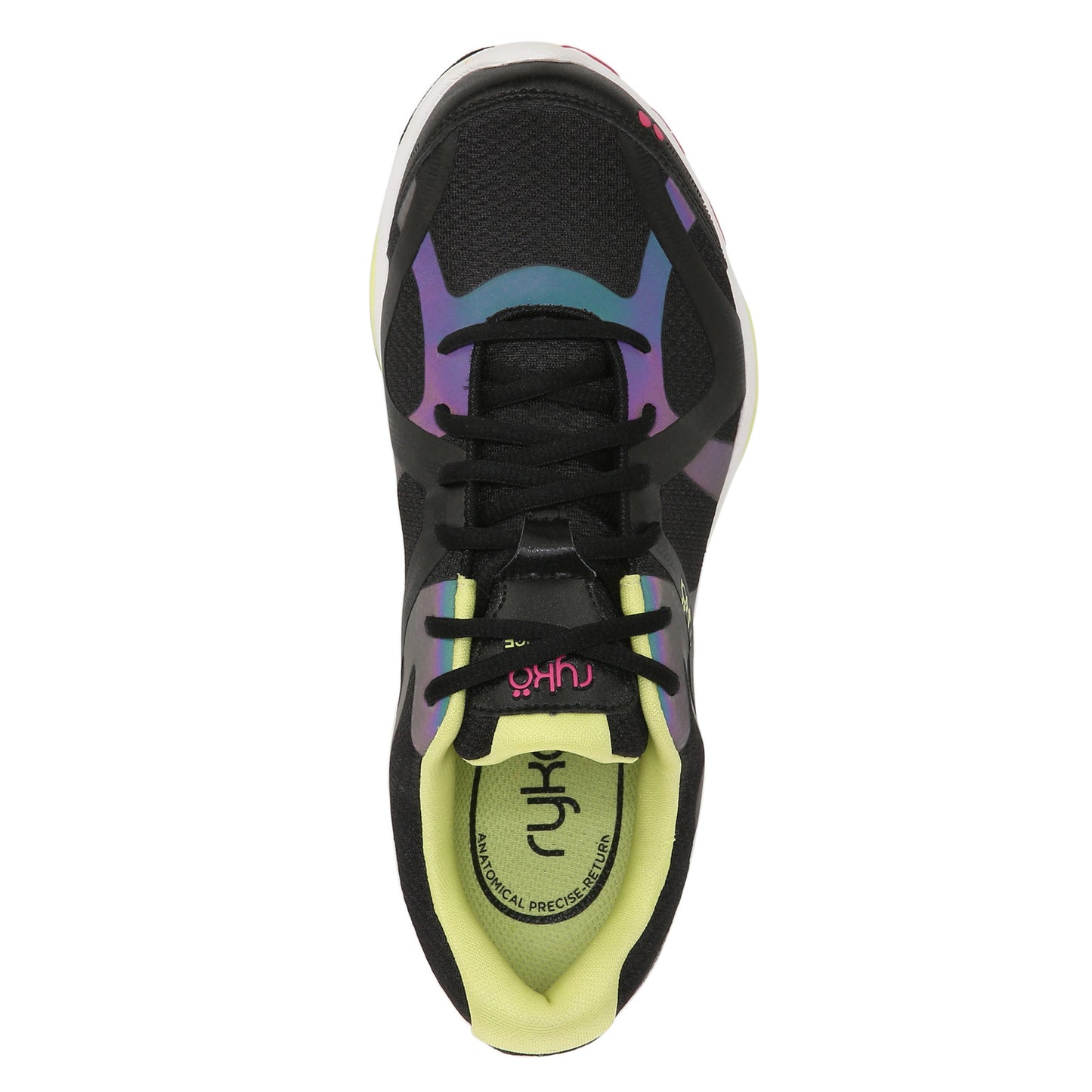 Peltz Shoes Women's Ryka Influence Training Shoe BLACK YELLOW C8198M8009