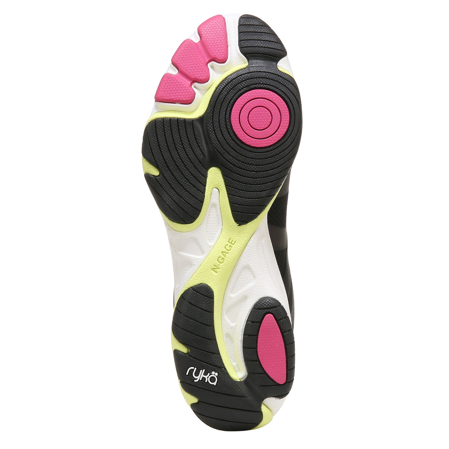 Peltz Shoes Women's Ryka Influence Training Shoe BLACK YELLOW C8198M8009