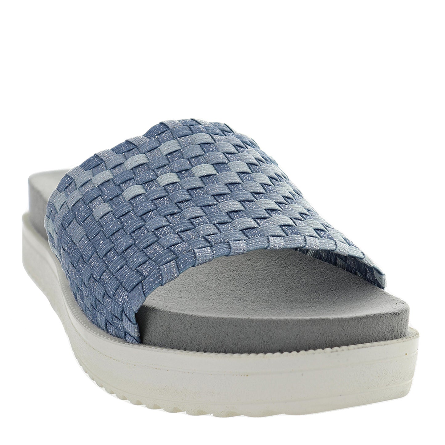 Peltz Shoes Women's Bernie Mev Capri Sandal CLOUD SHIMMER CAPRI CLD SHIM