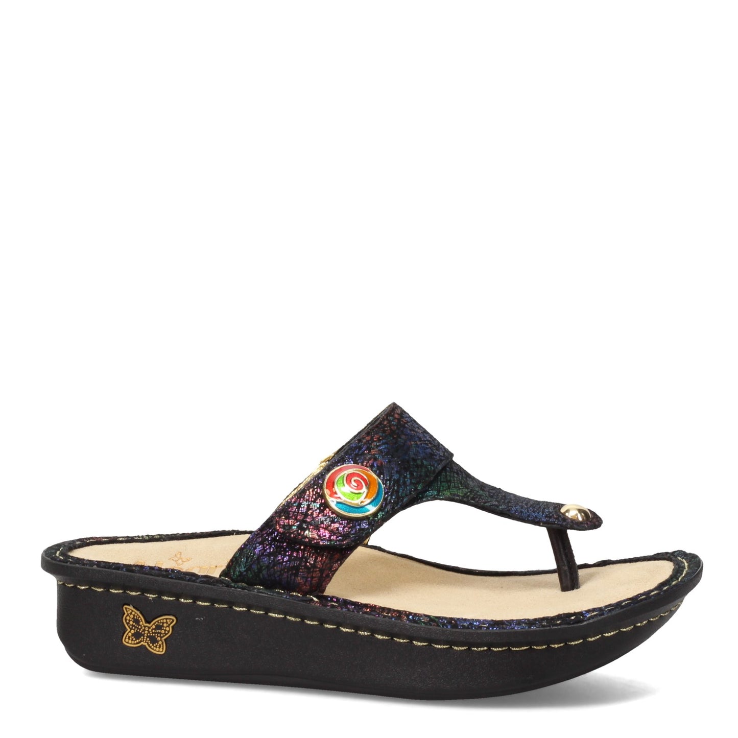 Peltz Shoes Women's Alegria Carina Sandal BLACK CAR-7522
