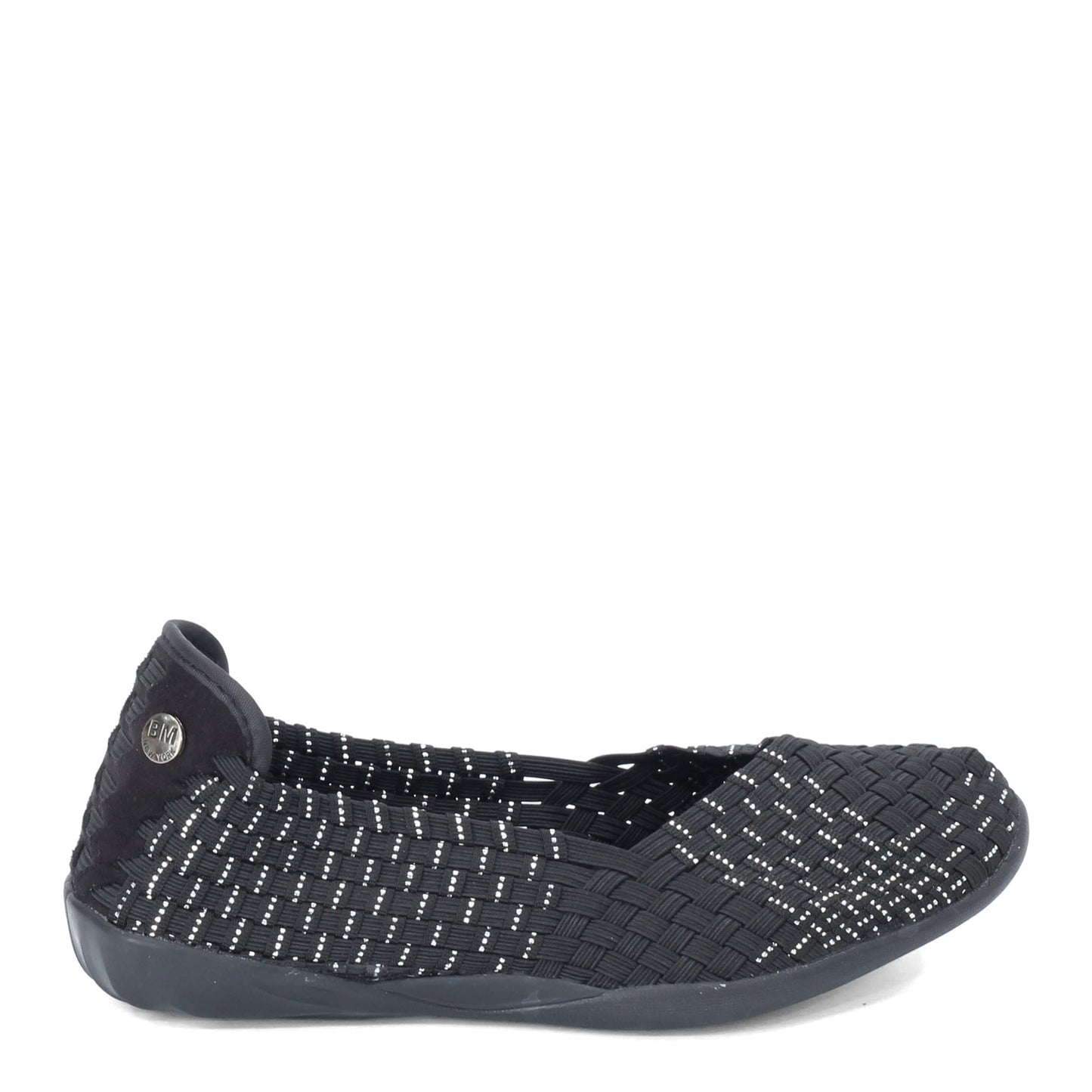 Peltz Shoes Women's Bernie Mev Catwalk Slip-On BLACK SILVER CATWALK BLK SIL