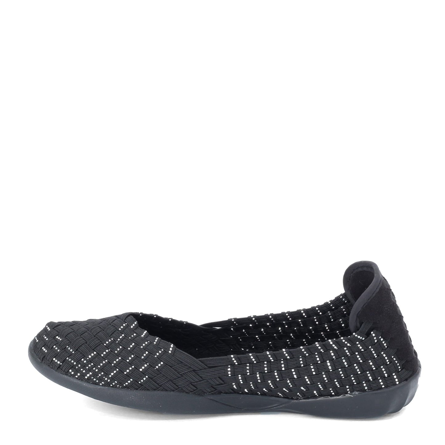 Peltz Shoes Women's Bernie Mev Catwalk Slip-On BLACK SILVER CATWALK BLK SIL