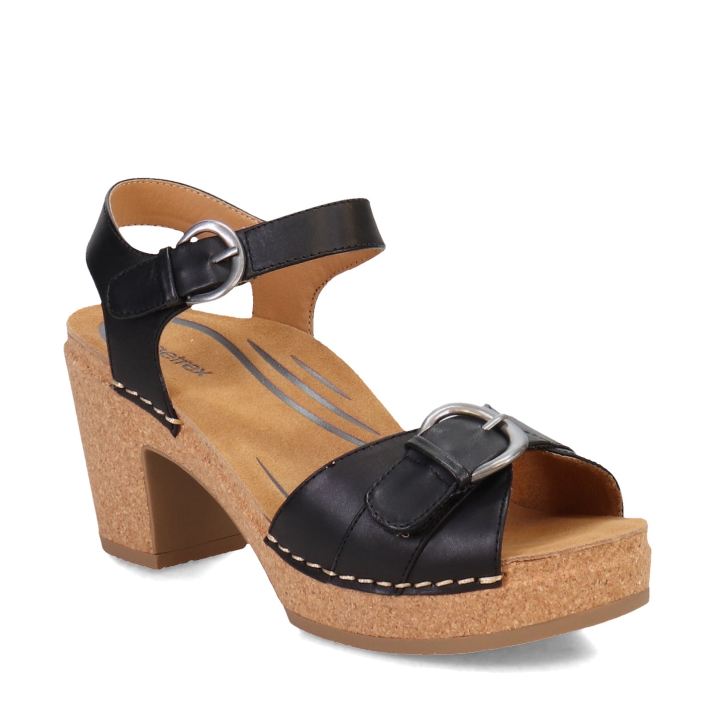 Peltz Shoes Women's Aetrex Tory Sandal BLACK CC500