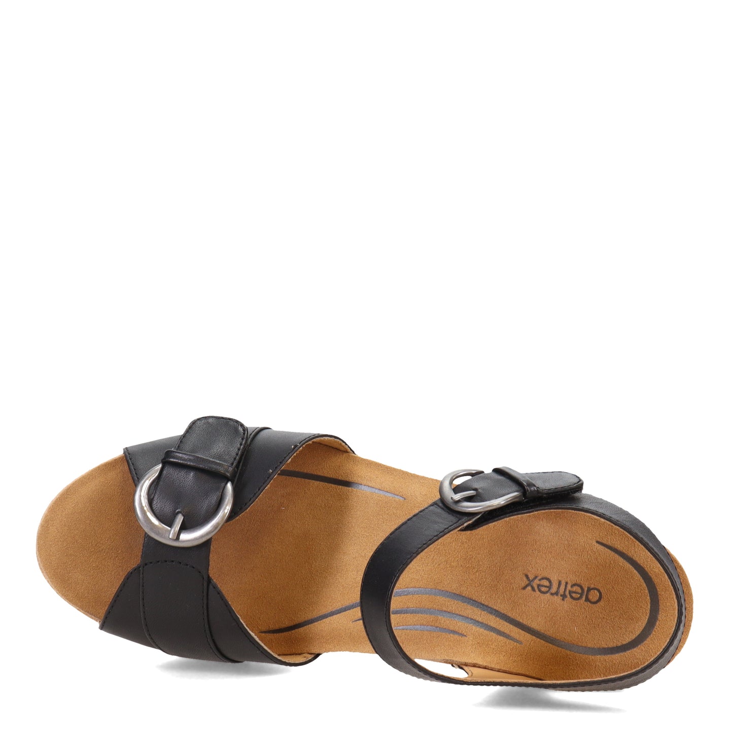 Peltz Shoes Women's Aetrex Tory Sandal BLACK CC500