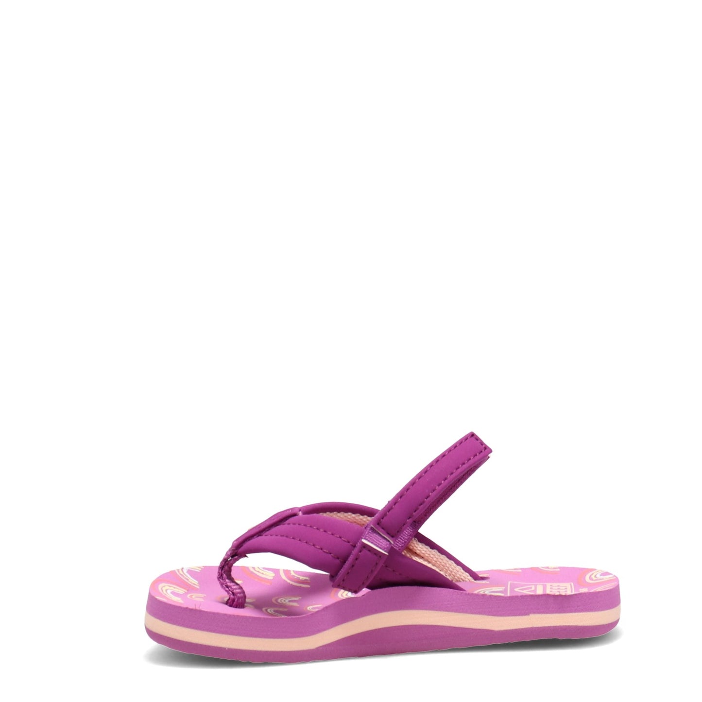 Peltz Shoes Girl's Reef Little Ahi Sandal - Toddler & Little Kid Purple Rainbow CI4062
