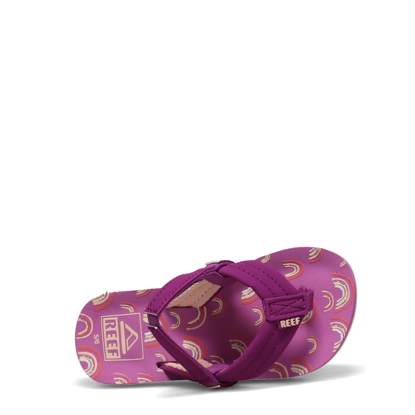 Peltz Shoes Girl's Reef Little Ahi Sandal - Toddler & Little Kid Purple Rainbow CI4062