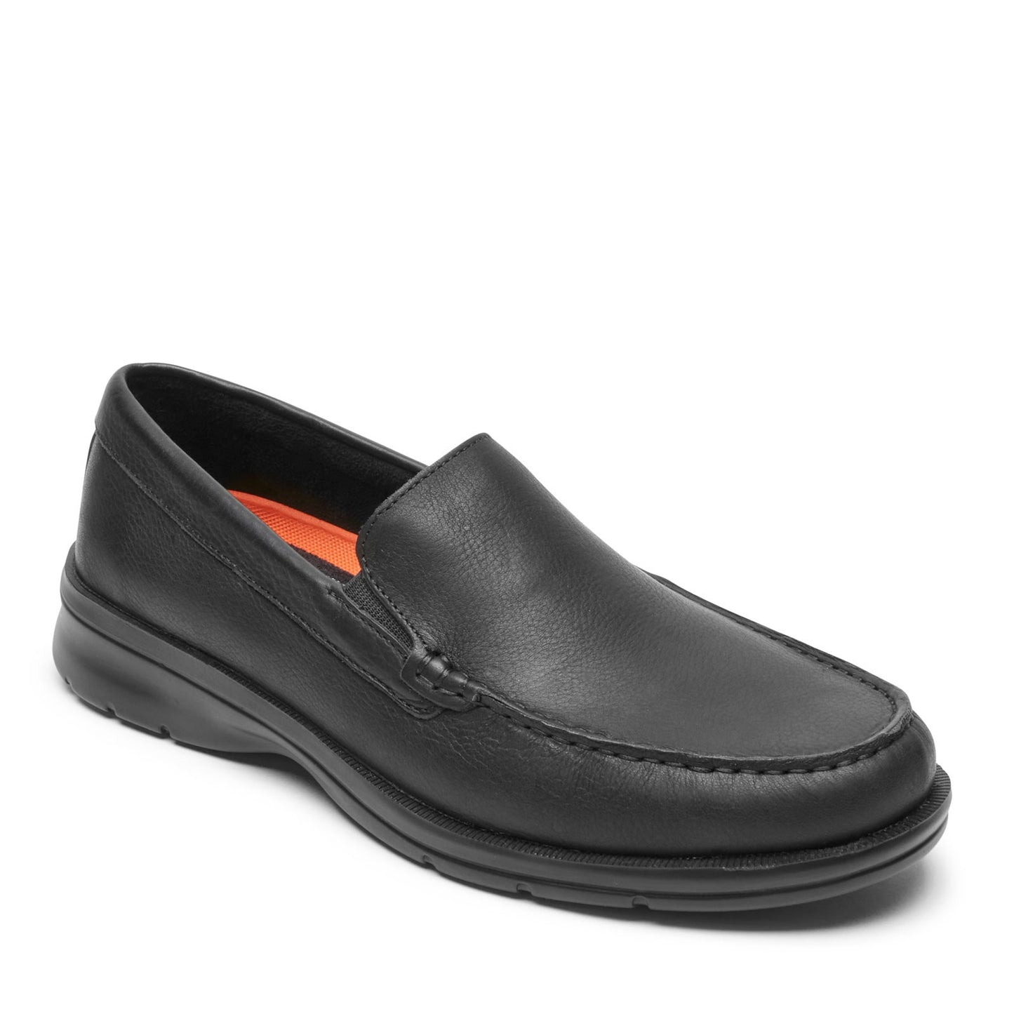 Peltz Shoes Men's Rockport Palmer Ventian Loafer BLACK TUMBLED CI5935