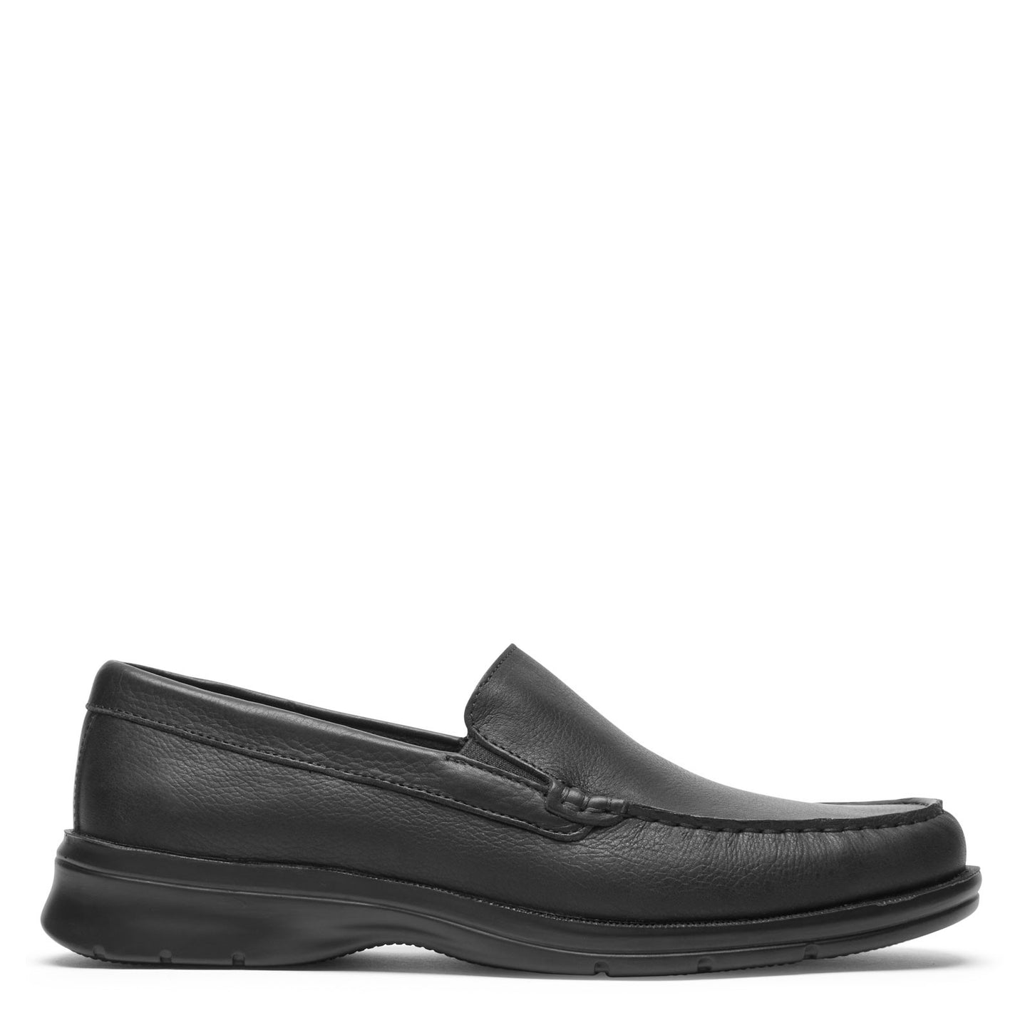 Peltz Shoes Men's Rockport Palmer Ventian Loafer BLACK TUMBLED CI5935