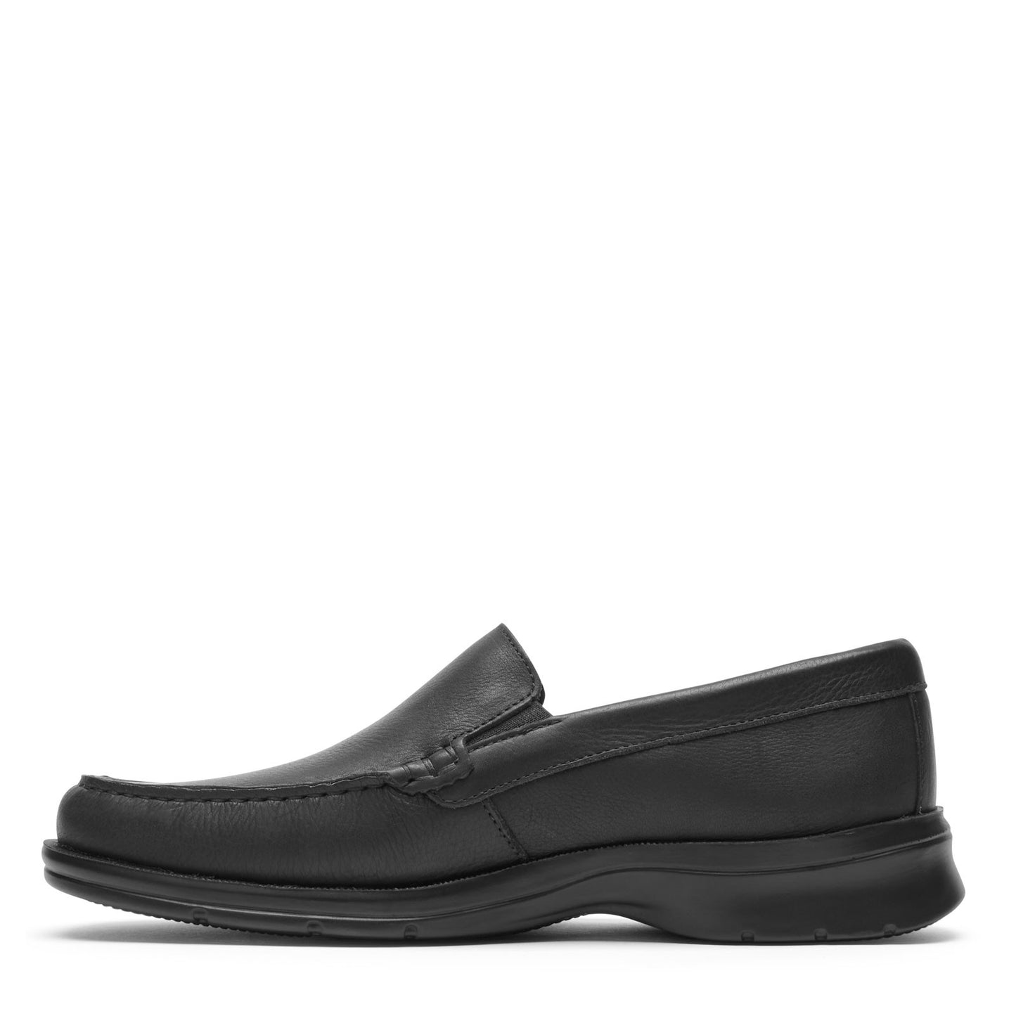 Peltz Shoes Men's Rockport Palmer Ventian Loafer BLACK TUMBLED CI5935