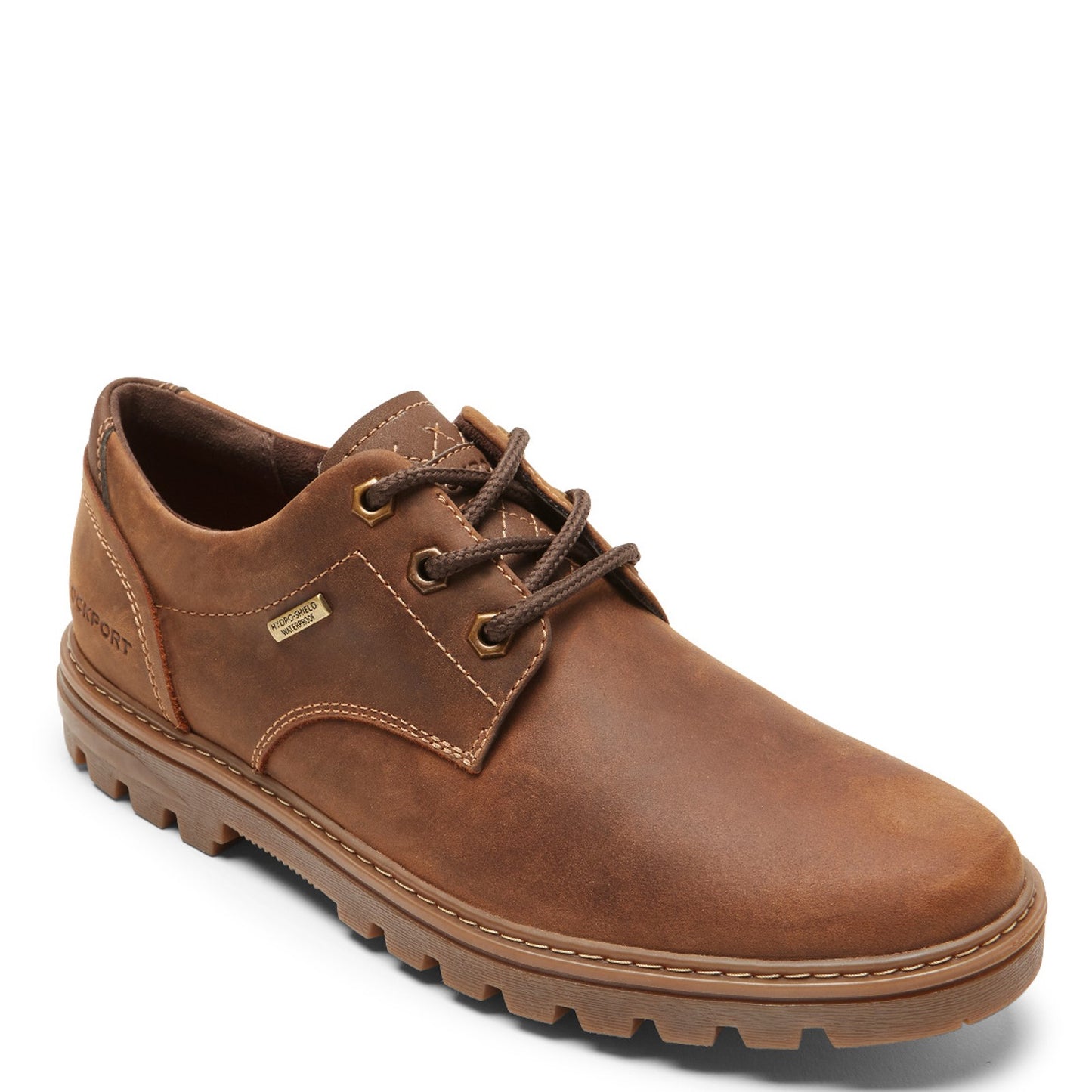 Peltz Shoes Men's Rockport Weather or Not Waterproof Plain Toe Oxford TAN CI6153