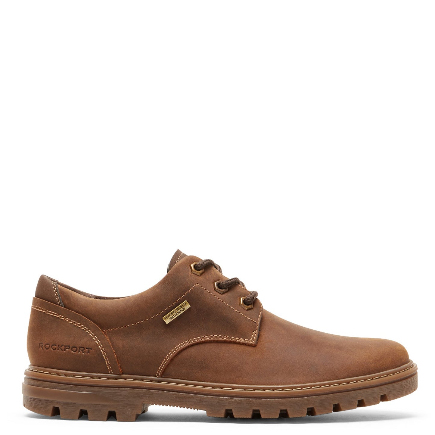 Peltz Shoes Men's Rockport Weather or Not Waterproof Plain Toe Oxford TAN CI6153
