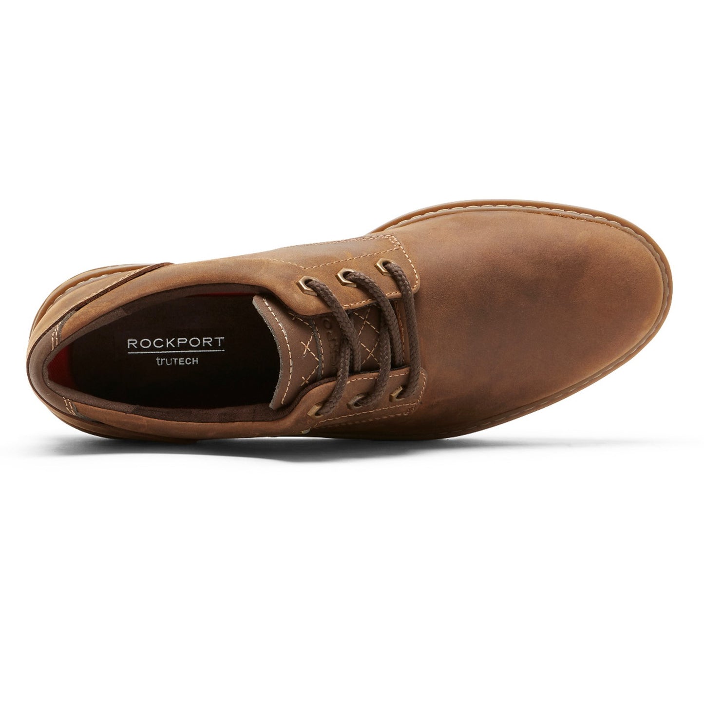 Peltz Shoes Men's Rockport Weather or Not Waterproof Plain Toe Oxford TAN CI6153