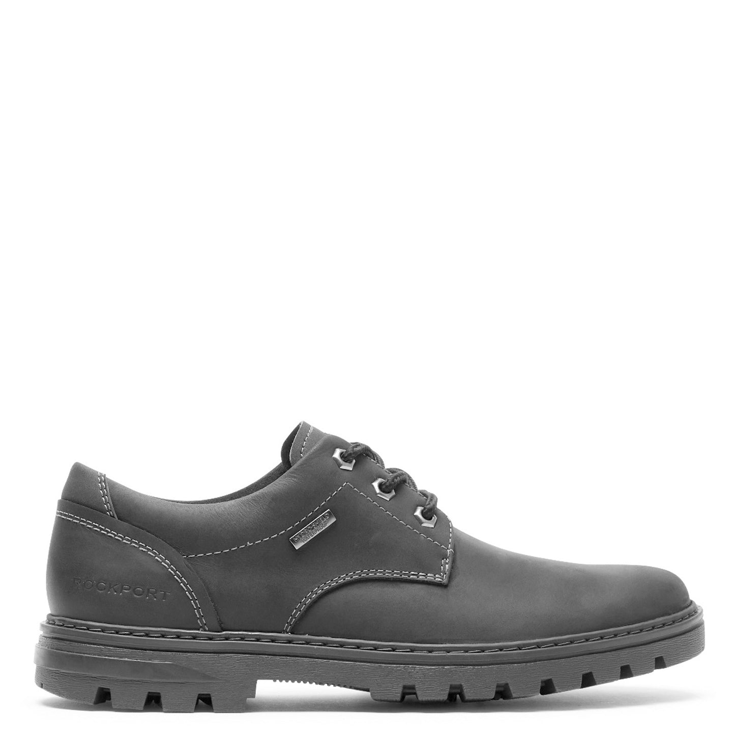 Peltz Shoes Men's Rockport Weather or Not Waterproof Plain Toe Oxford BLACK CI6154
