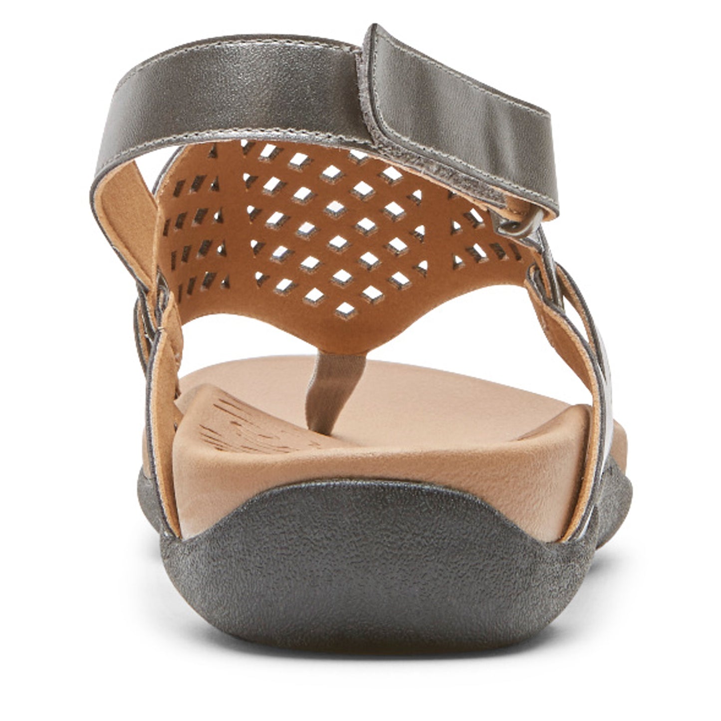 Peltz Shoes Women's Rockport Ridge Toe Post Sandal METALLIC CI7578