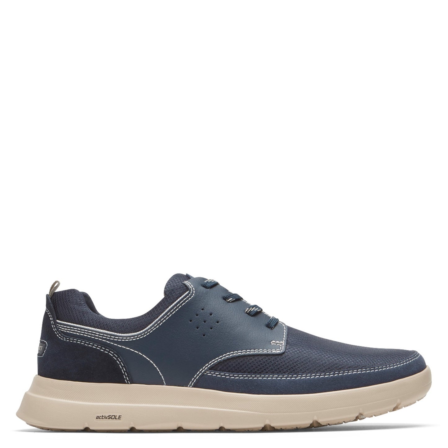 Peltz Shoes Men's Rockport truFLEX Cayden Plain Toe Oxford BLUE CI7683