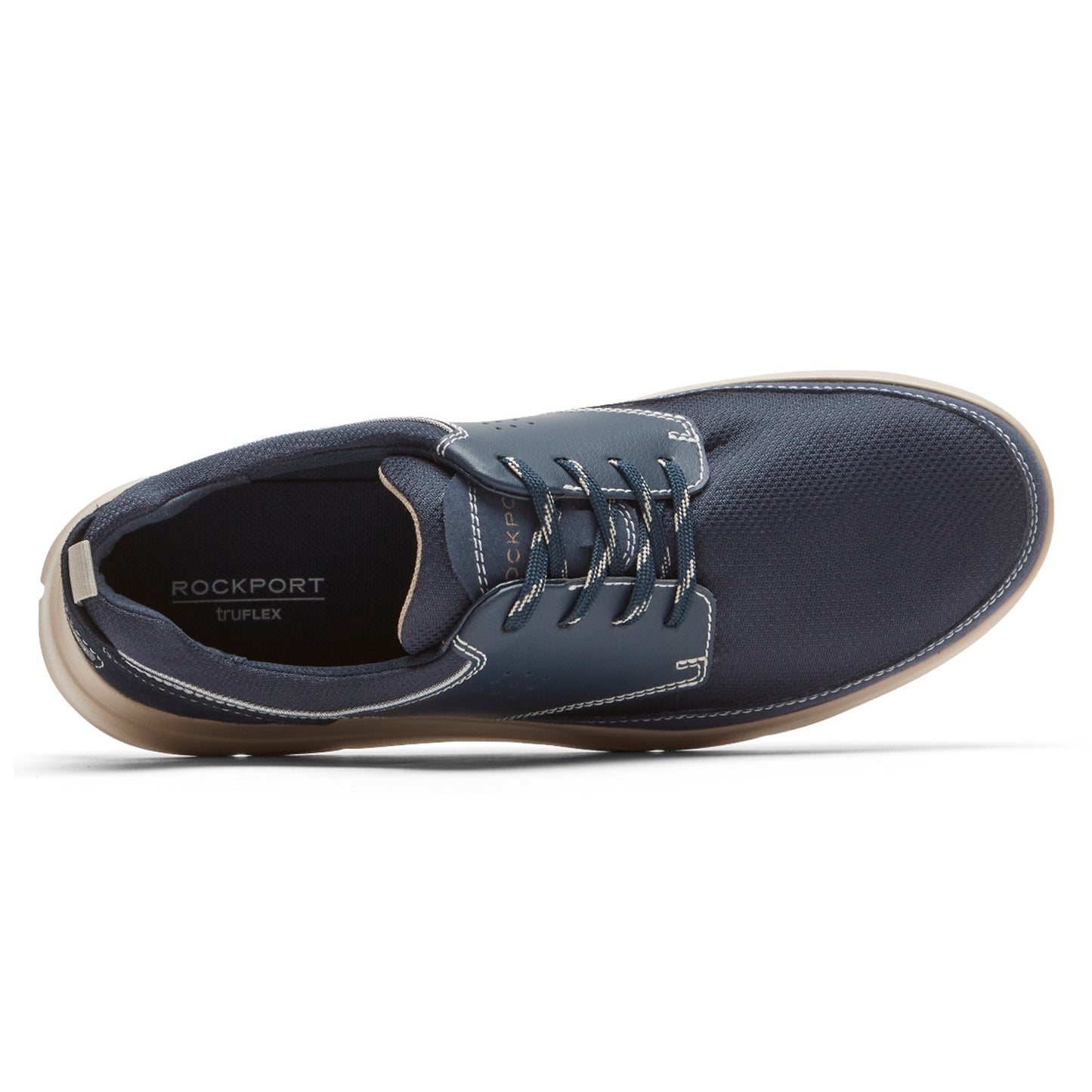 Peltz Shoes Men's Rockport truFLEX Cayden Plain Toe Oxford BLUE CI7683