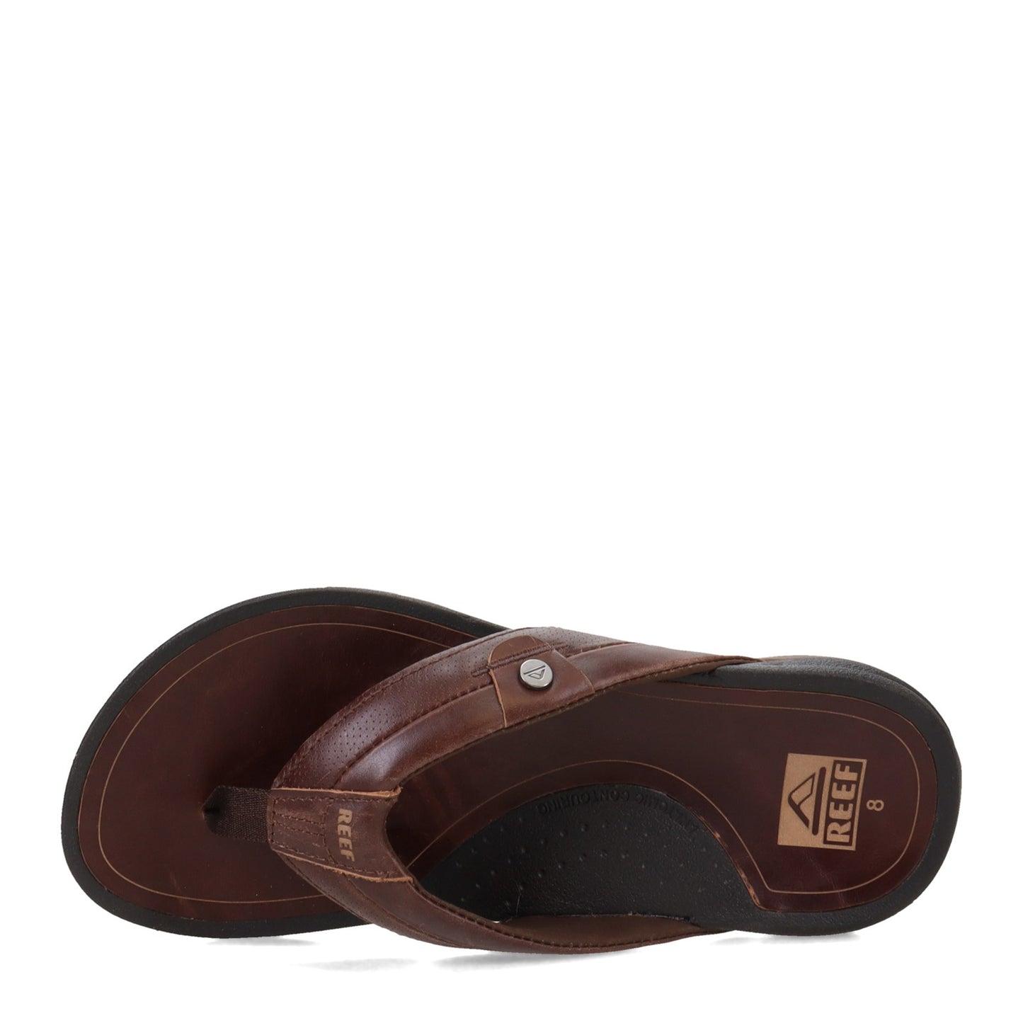 Peltz Shoes Men's Reef Pacific Sandal Brown Leather CI7991