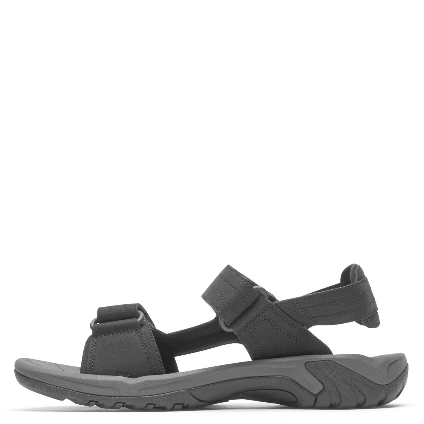 Peltz Shoes Men's Rockport Byron Quarter Strap Sandal BLACK CI8911