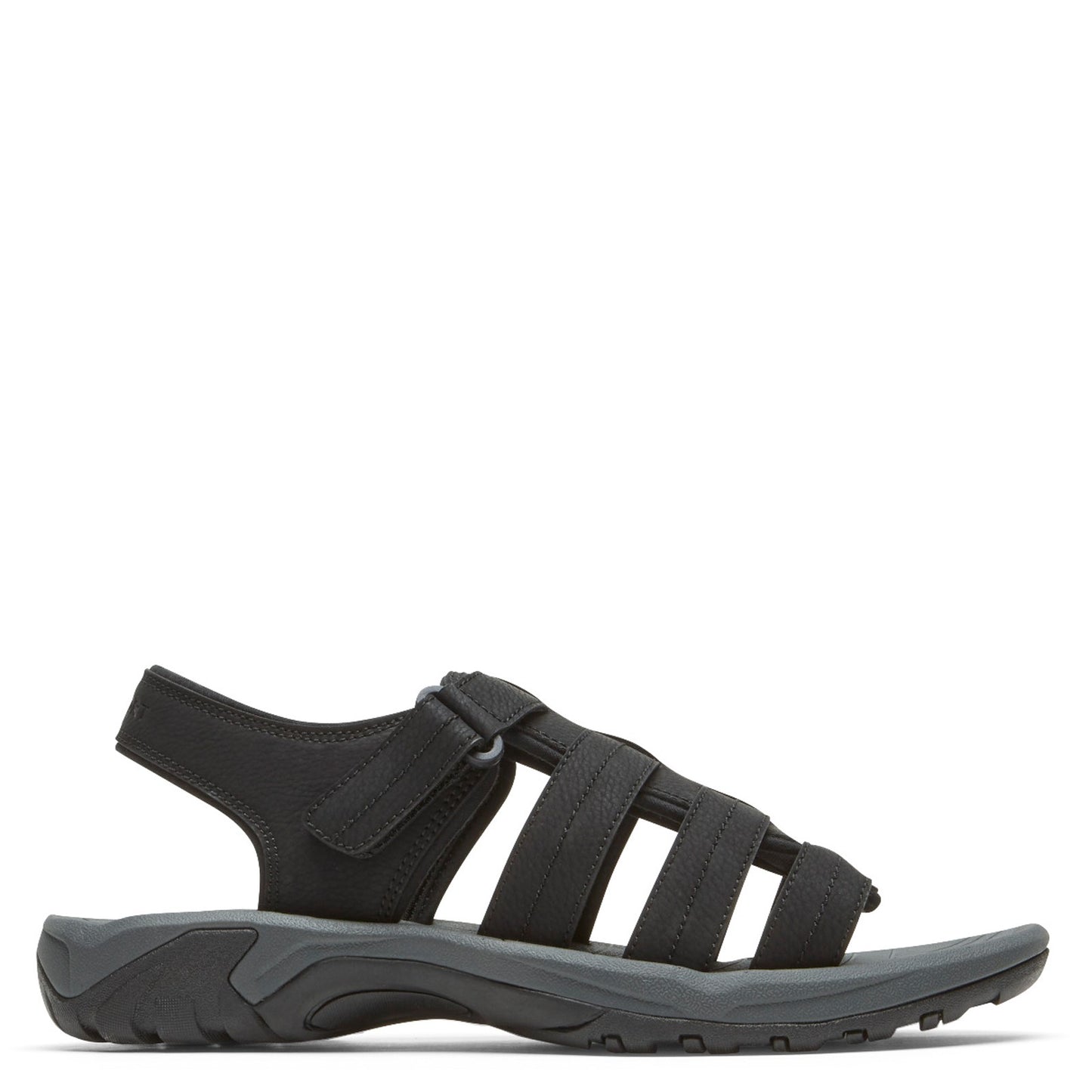 Peltz Shoes Men's Rockport Byron Fisherman Sandal BLACK CI8913