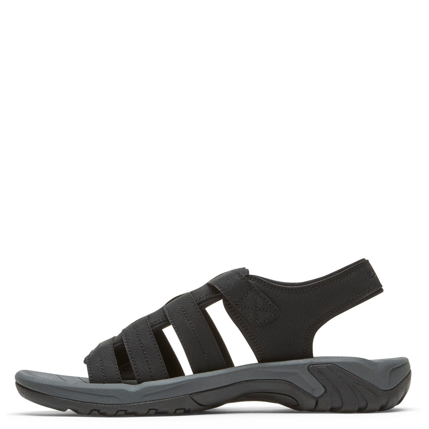 Peltz Shoes Men's Rockport Byron Fisherman Sandal BLACK CI8913