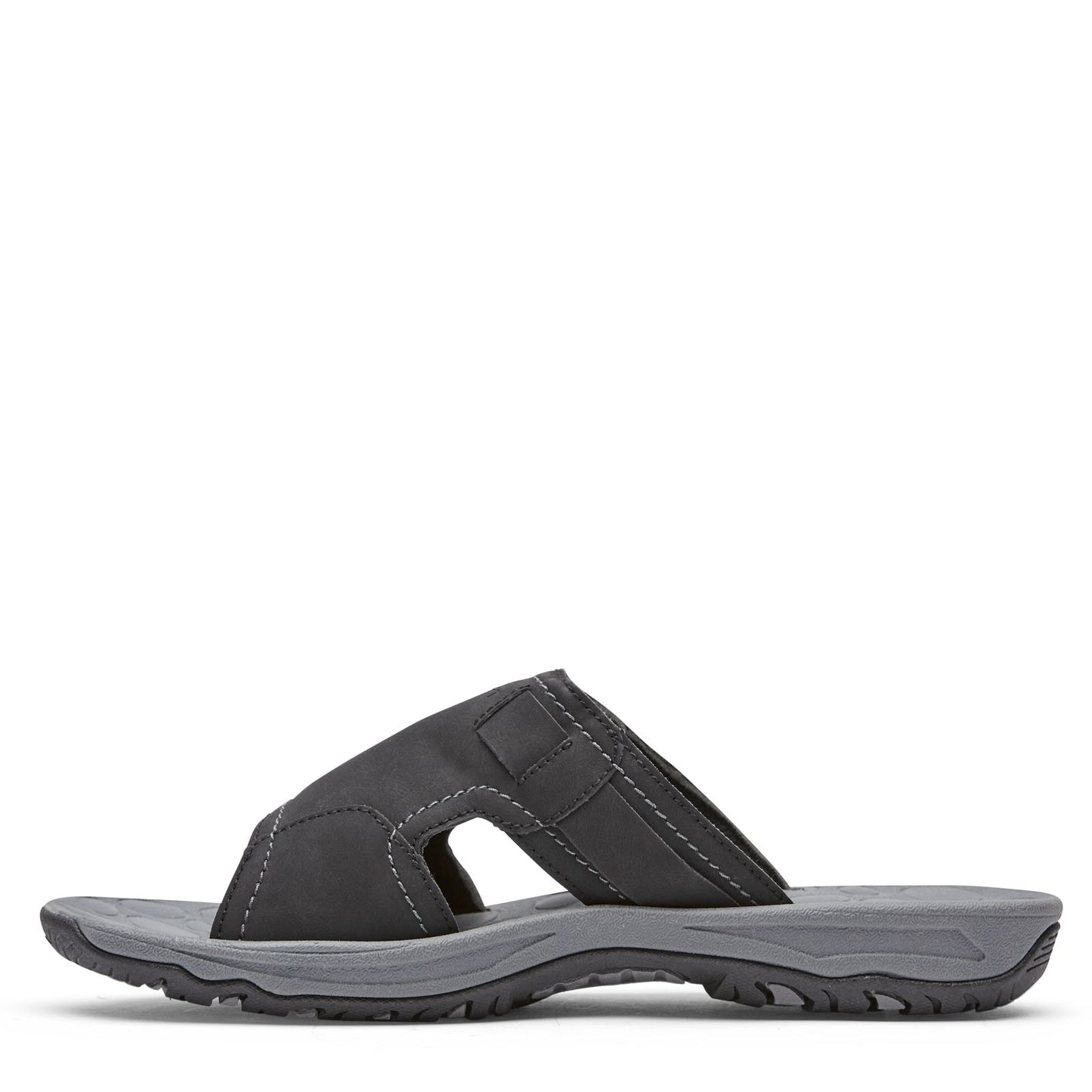 Peltz Shoes Men's Rockport Hayes Slide Sandal BLACK CI9040