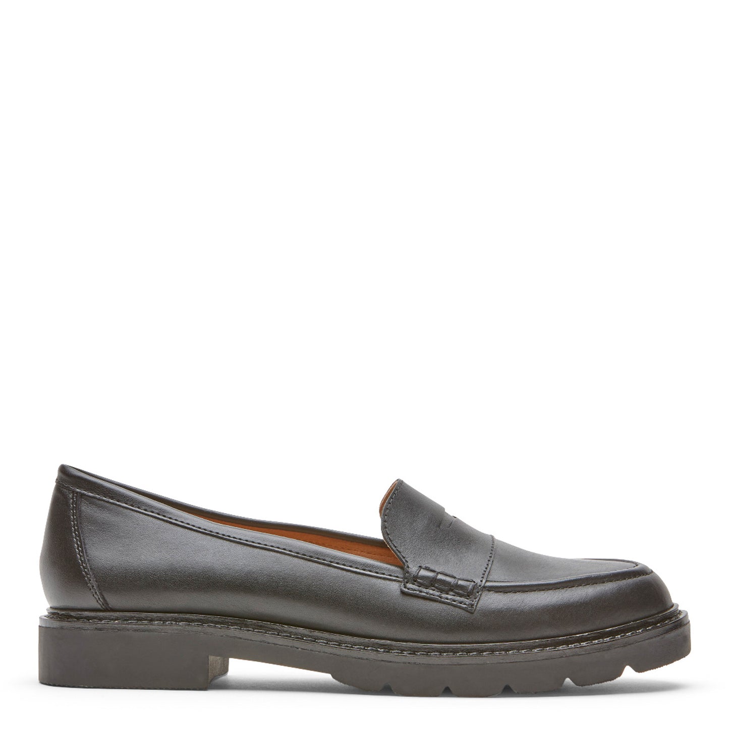 Peltz Shoes Women's Rockport Kacey Penny Loafer BLACK LEATHER CI9253