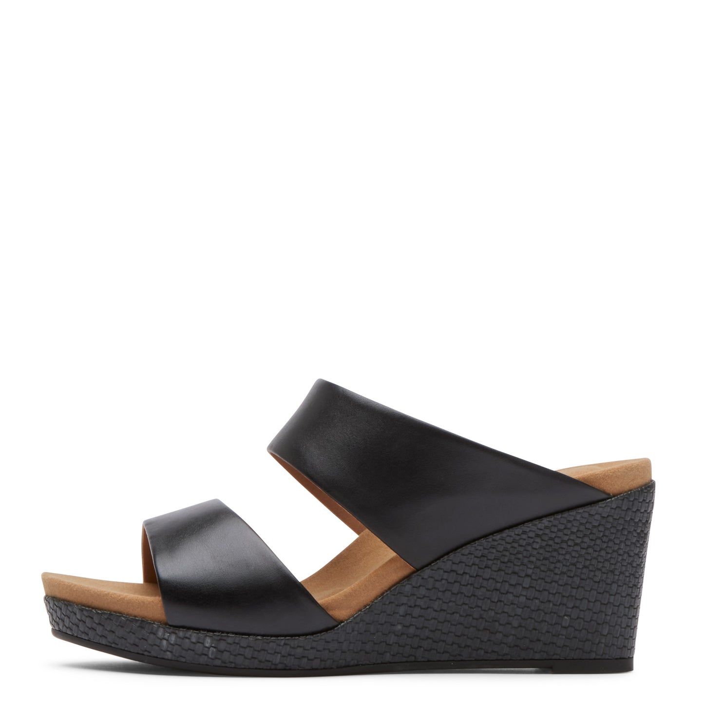 Peltz Shoes Women's Rockport Briah II Slide Sandal BLACK CJ0871