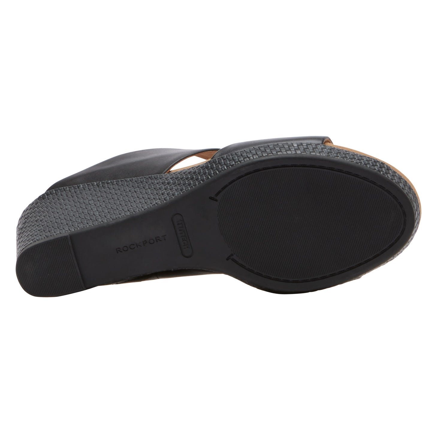 Peltz Shoes Women's Rockport Briah II Slide Sandal BLACK CJ0871