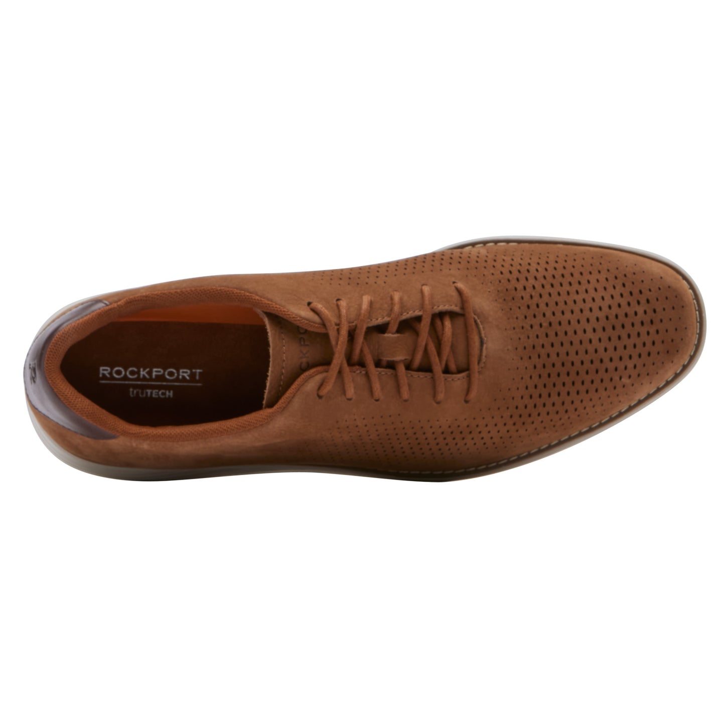 Peltz Shoes Men's Rockport Garett Modern Oxford Tan CJ2509