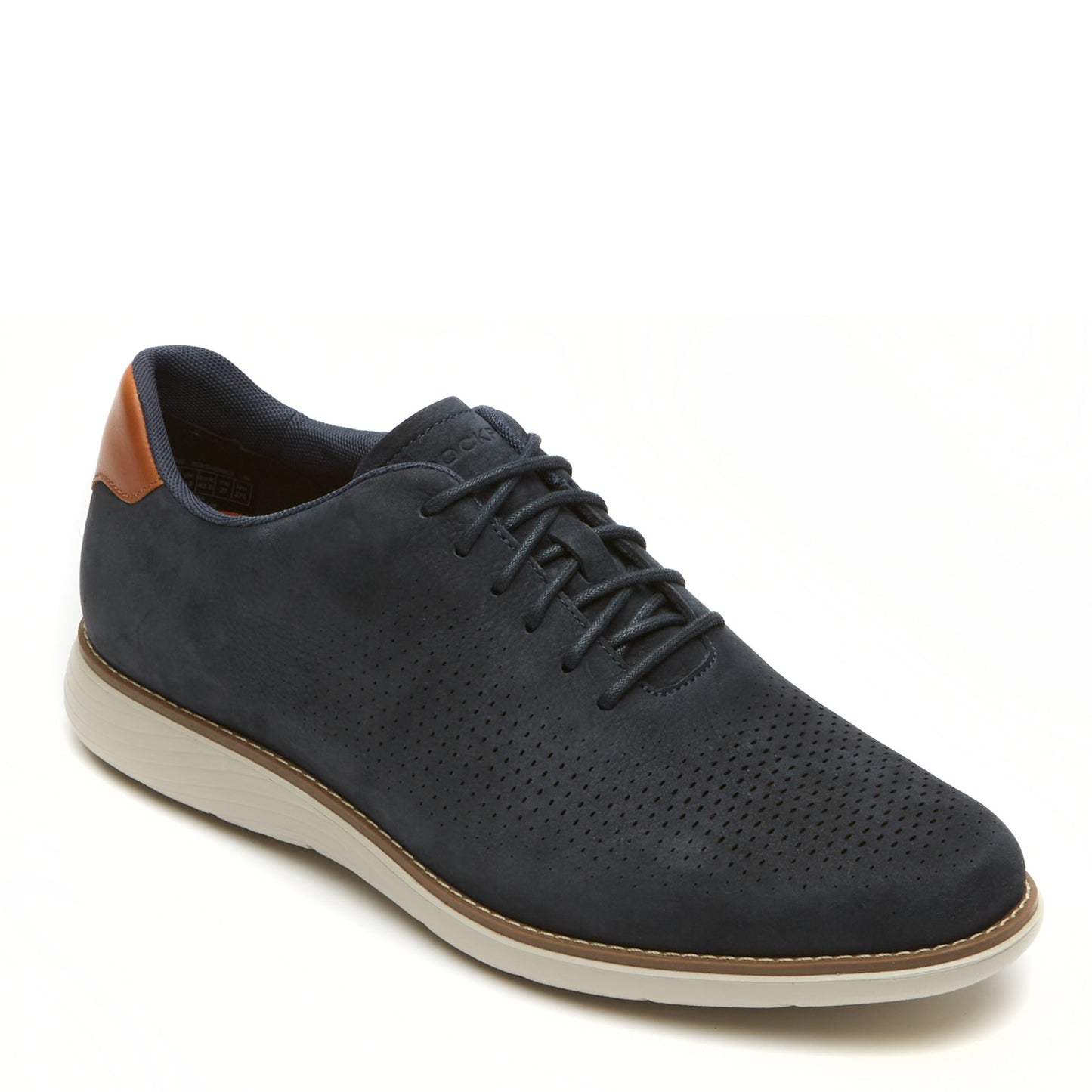 Peltz Shoes Men's Rockport Garett Modern Oxford Dress Blue CJ2510