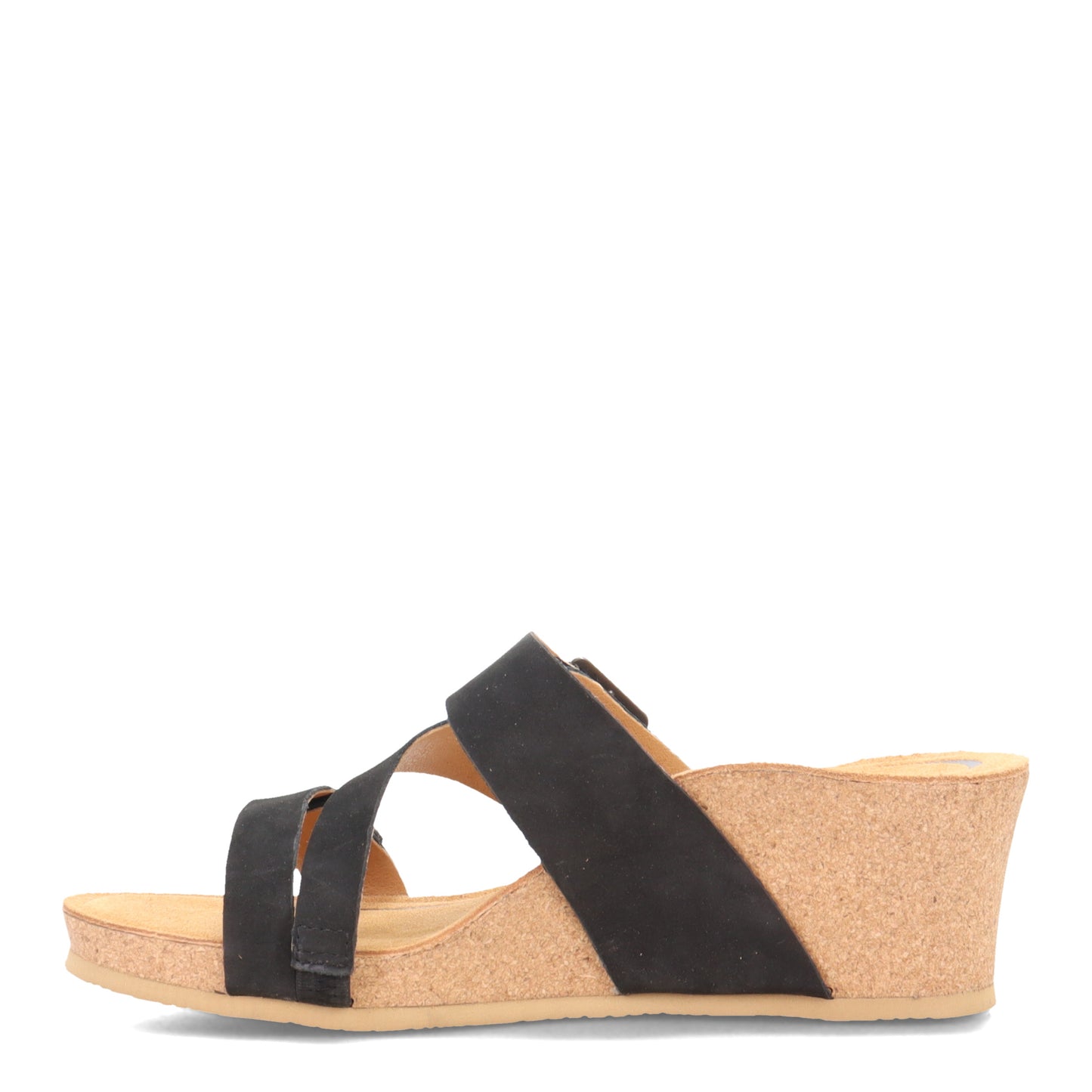 Peltz Shoes Women's Aetrex Kimmy Sandal BLACK CK310