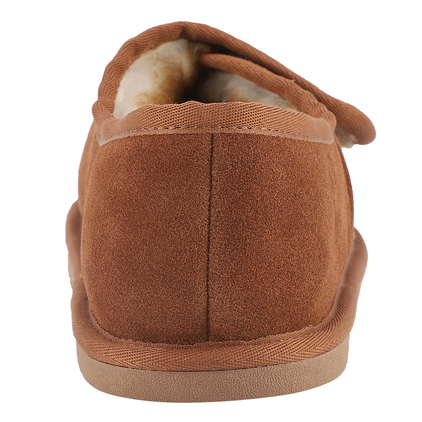 Peltz Shoes Men's Lamo APMA Open Toe Wrap Slipper CHESTNUT CM2337-CNT