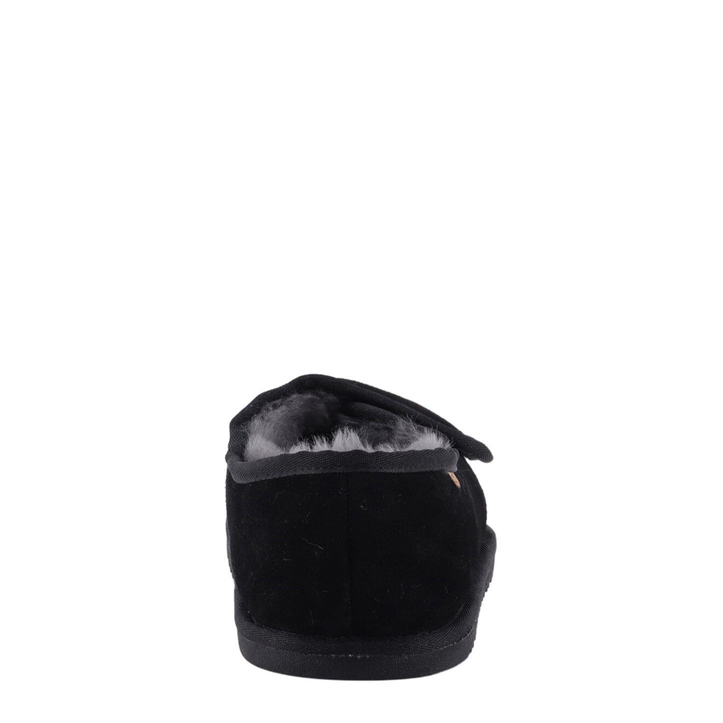 Peltz Shoes Men's Lamo APMA Open Toe Wrap Slipper - Wide Width BLACK CM2337WD-BLK