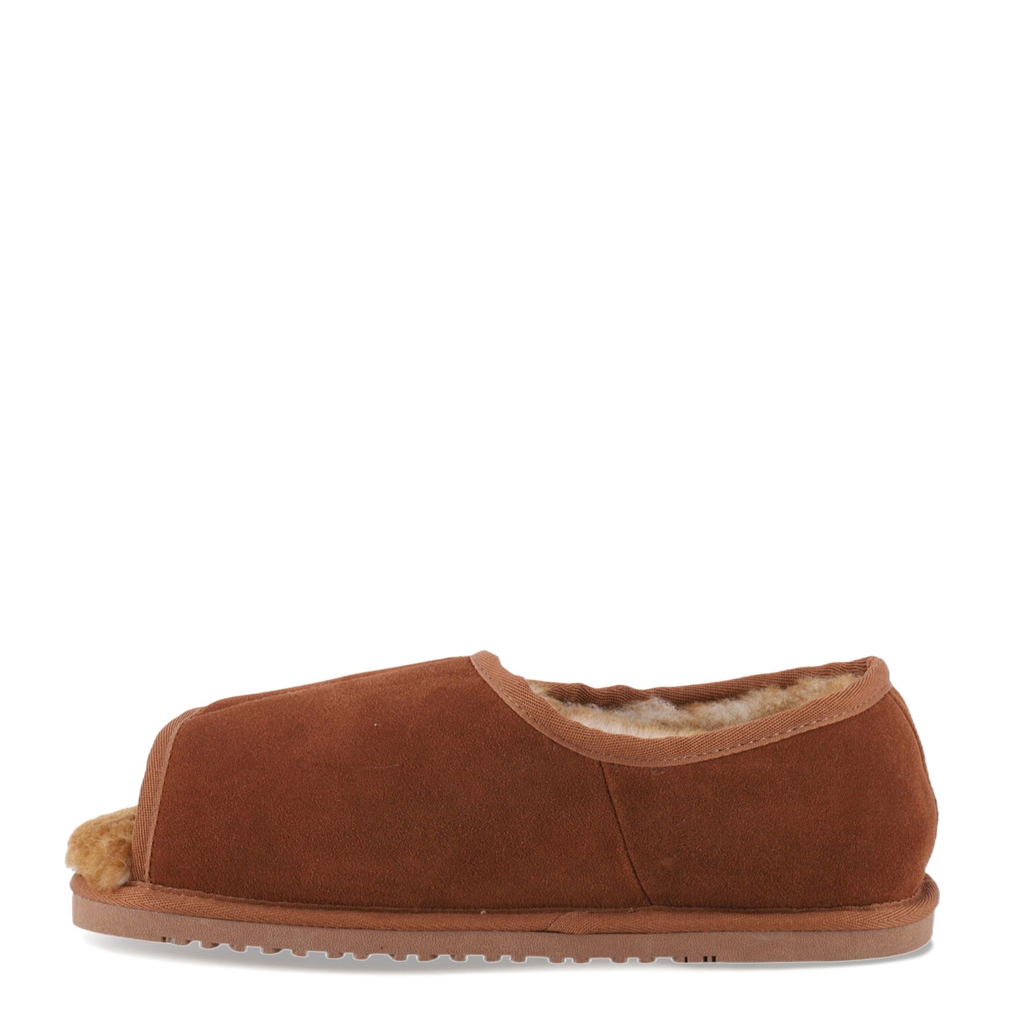 Peltz Shoes Men's Lamo APMA Open Toe Wrap Slipper - Wide Width CHESTNUT CM2337WD-CNT