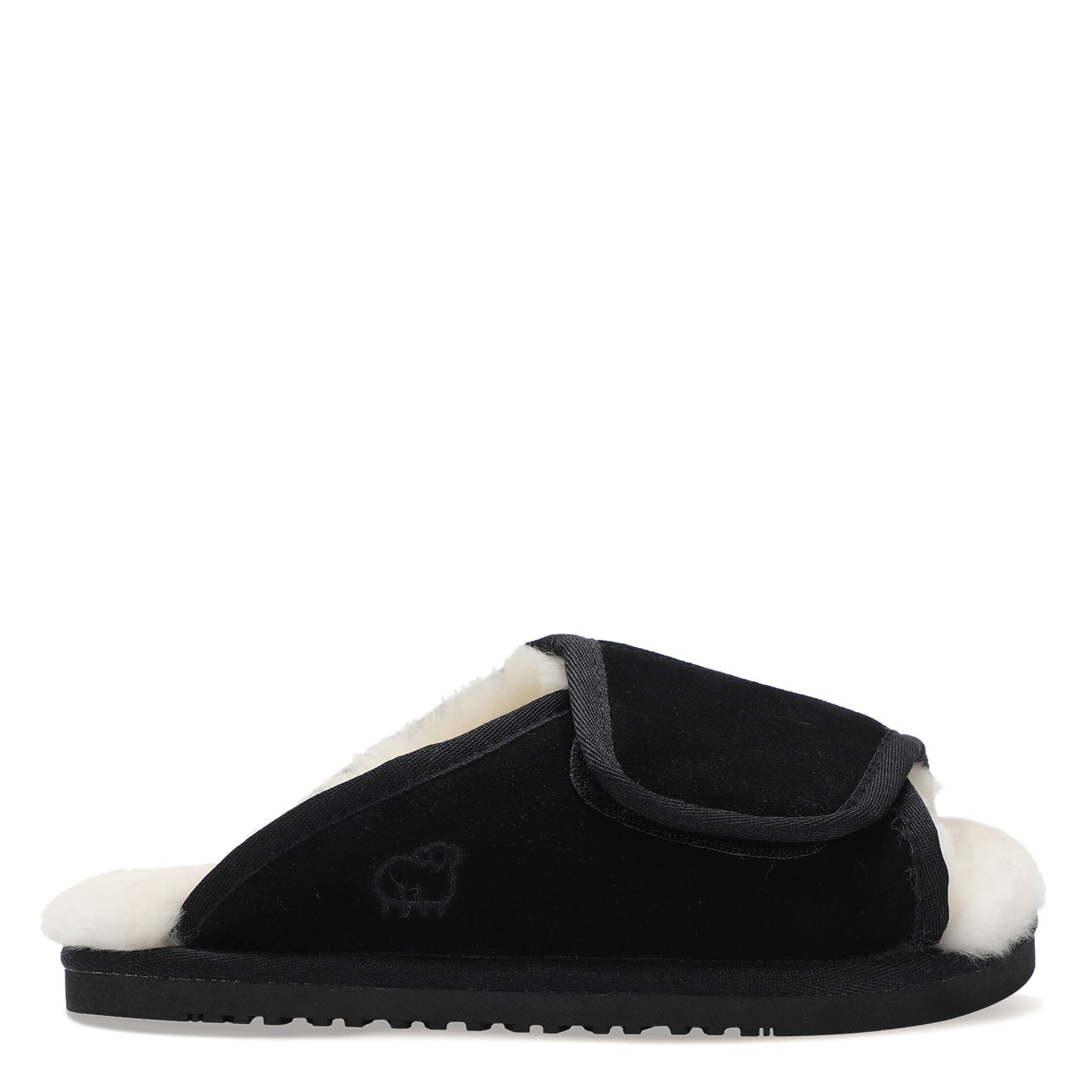 Peltz Shoes Men's Lamo APMA Slide Wrap Slipper BLACK CM2338-BLK