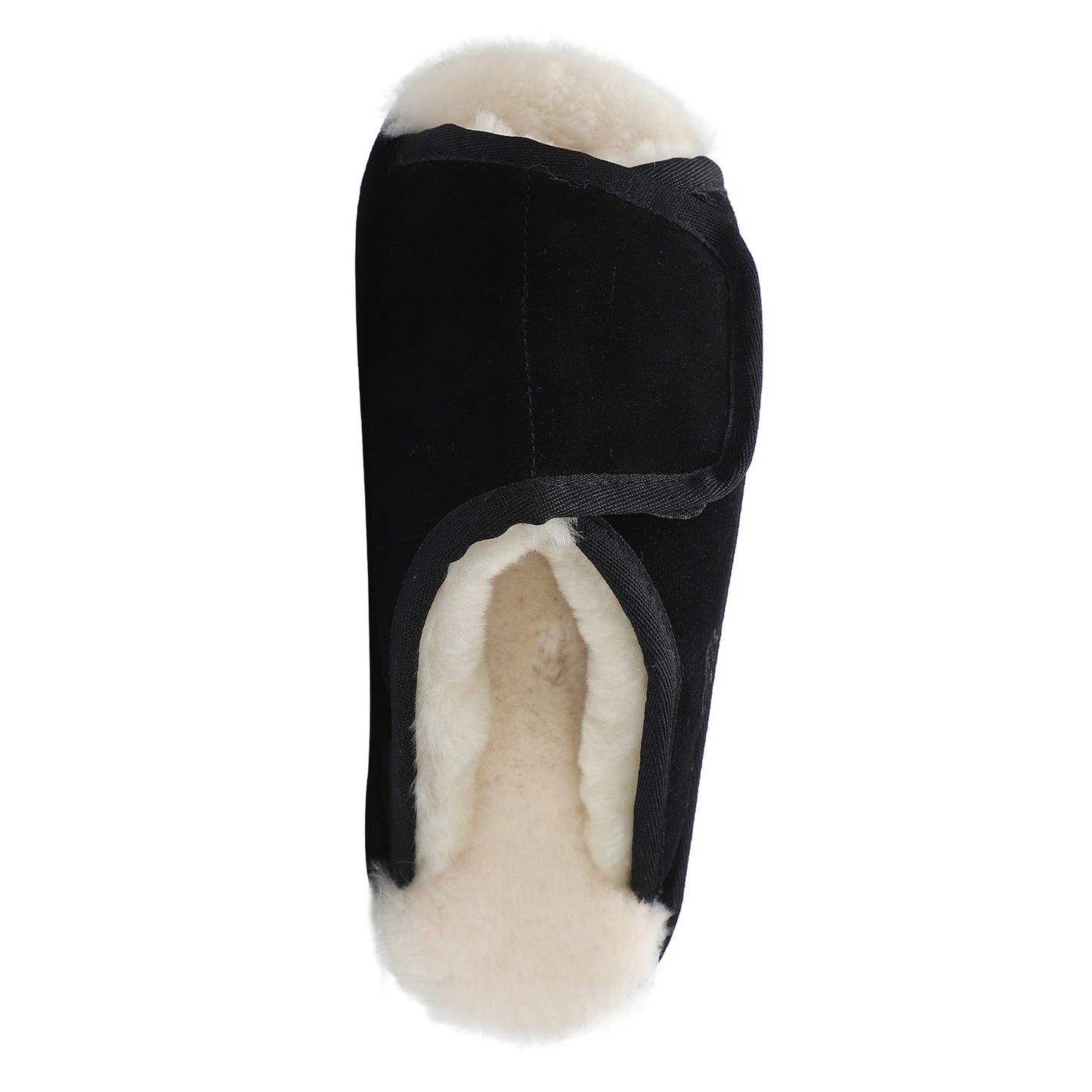 Peltz Shoes Men's Lamo APMA Slide Wrap Slipper BLACK CM2338-BLK