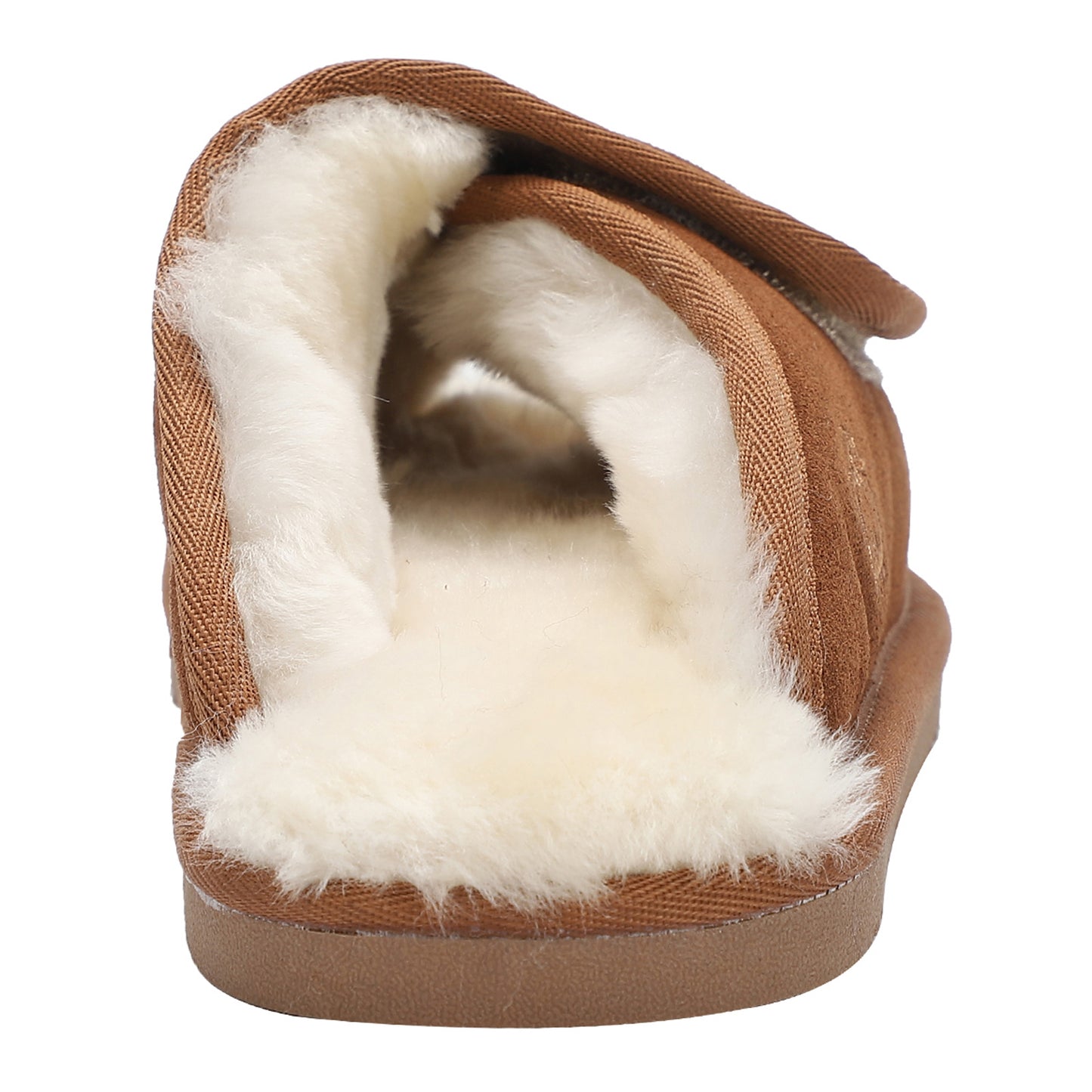 Peltz Shoes Men's Lamo APMA Slide Wrap Slipper CHESTNUT CM2338-CNT
