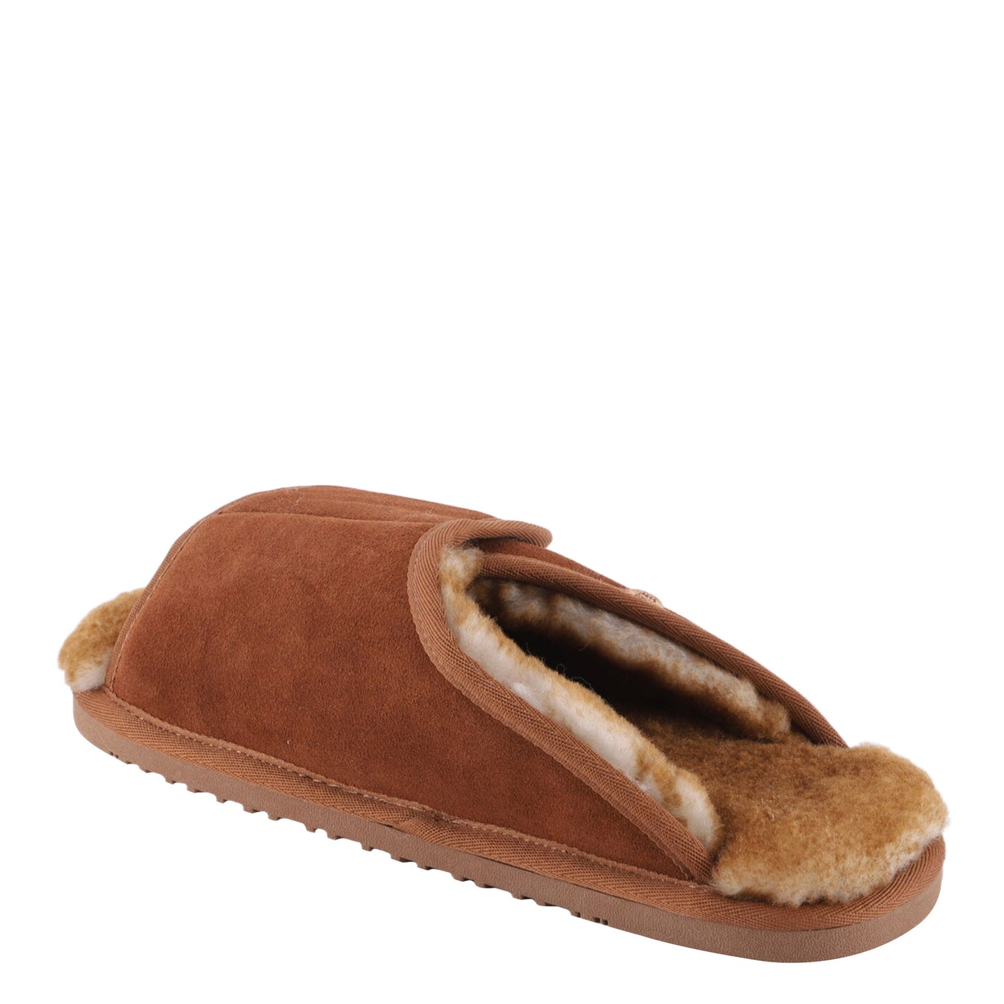 Peltz Shoes Men's Lamo APMA Slide Wrap Slipper - Wide Width CHESTNUT CM2338WD-CNT