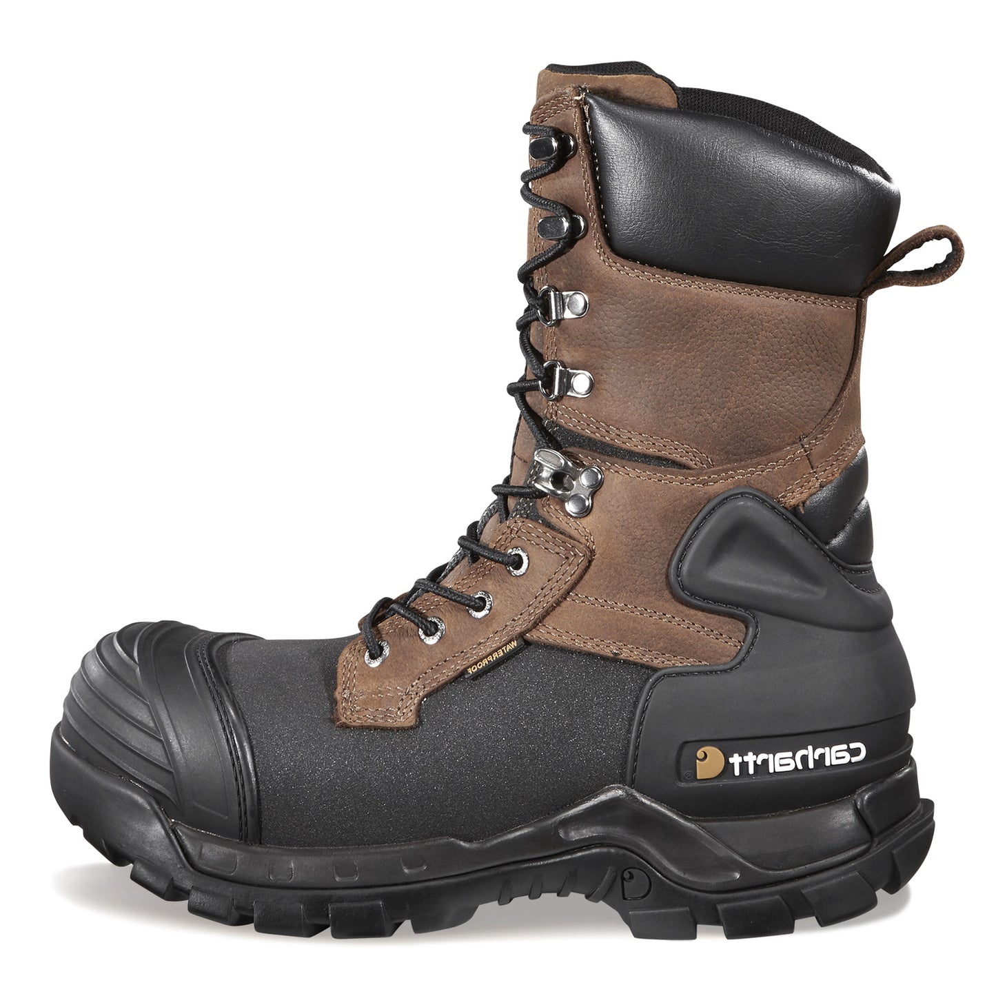 Peltz Shoes Men's Carhartt Yukon Pac WP Ins. 10 Composite Toe Boot BROWN BLACK CMC1259