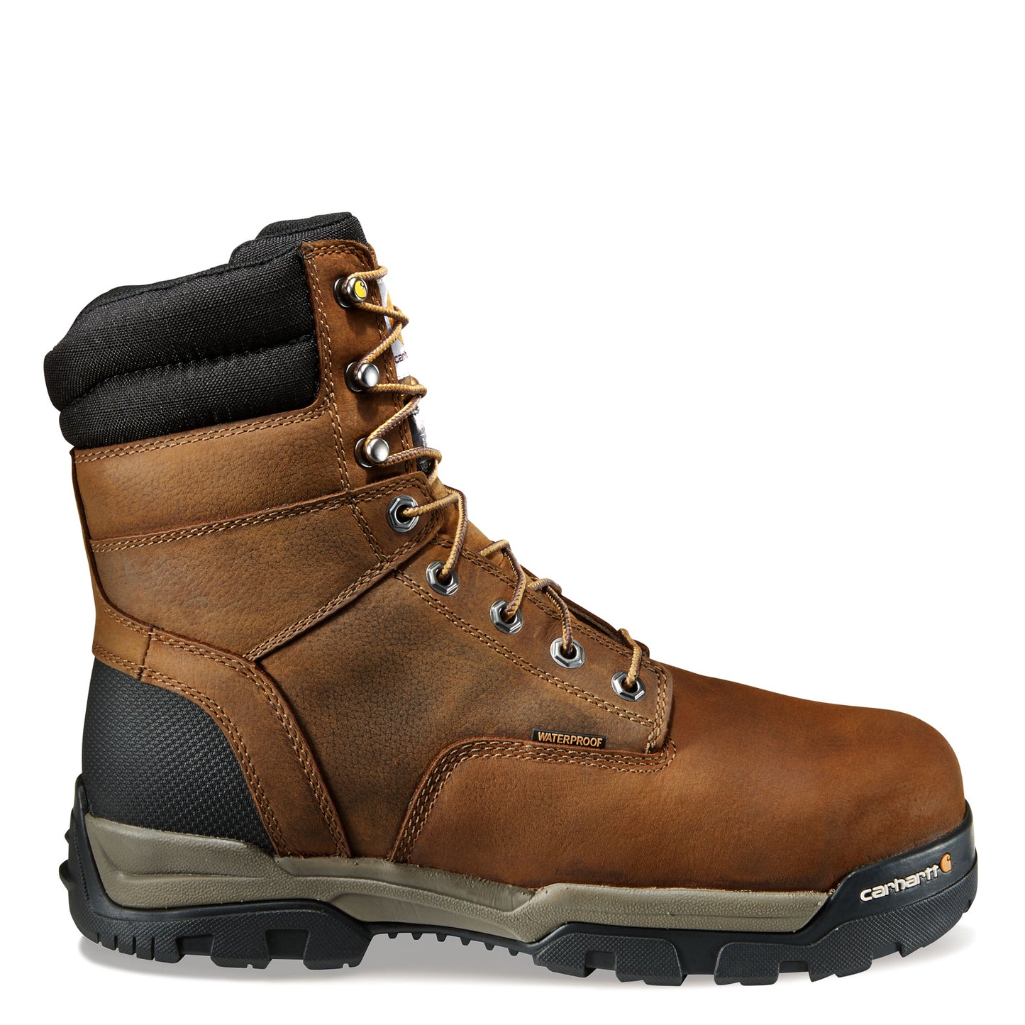 Peltz Shoes Men's Carhartt Ground Force WP INS 8 in Soft Toe Boot BROWN CME8047